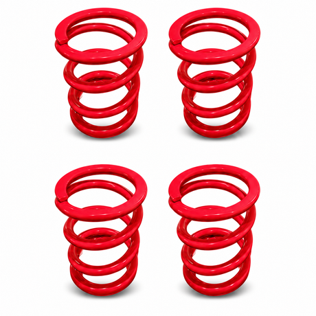 Four red All Thingz UTV tender springs for 2014–2023 Polaris RZR XP 1000 and XP 4 1000