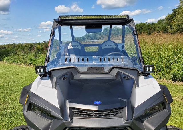 Photo of Polaris RZR XP 1000/XP Turbo - 1 Pc Windshield with Clamp and Vent Options by 3 Star UTV - Premium Windshields for UTVs / Side by Sides