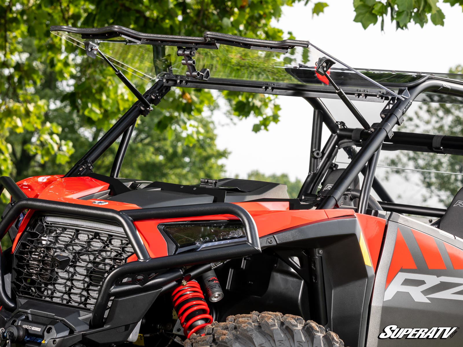 Photo of SuperATV Polaris RZR XP Scratch-Resistant Flip Windshield by SuperATV - Premium Windshields for UTVs / Side by Sides