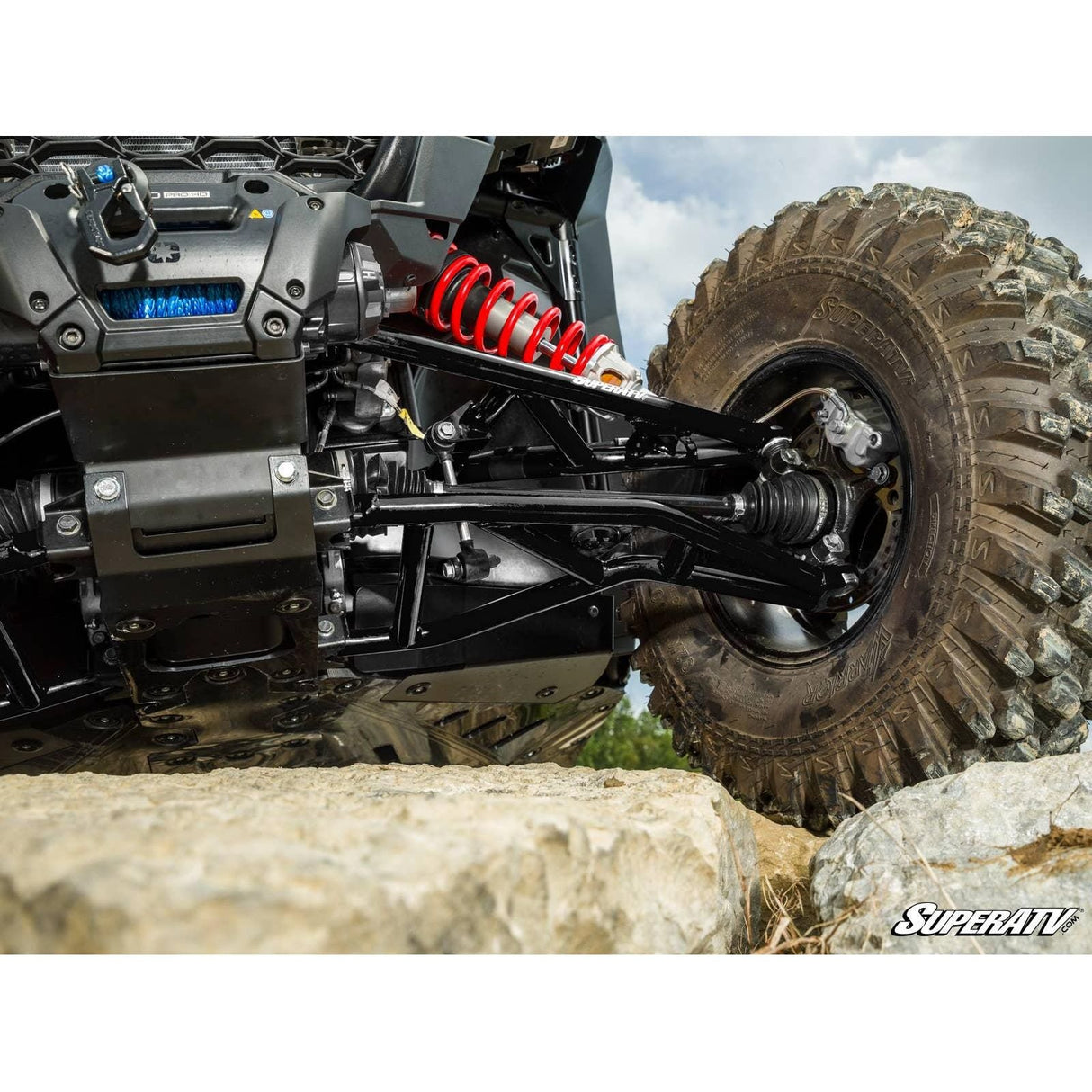 Polaris RZR XP High Clearance A-Arms (Black)