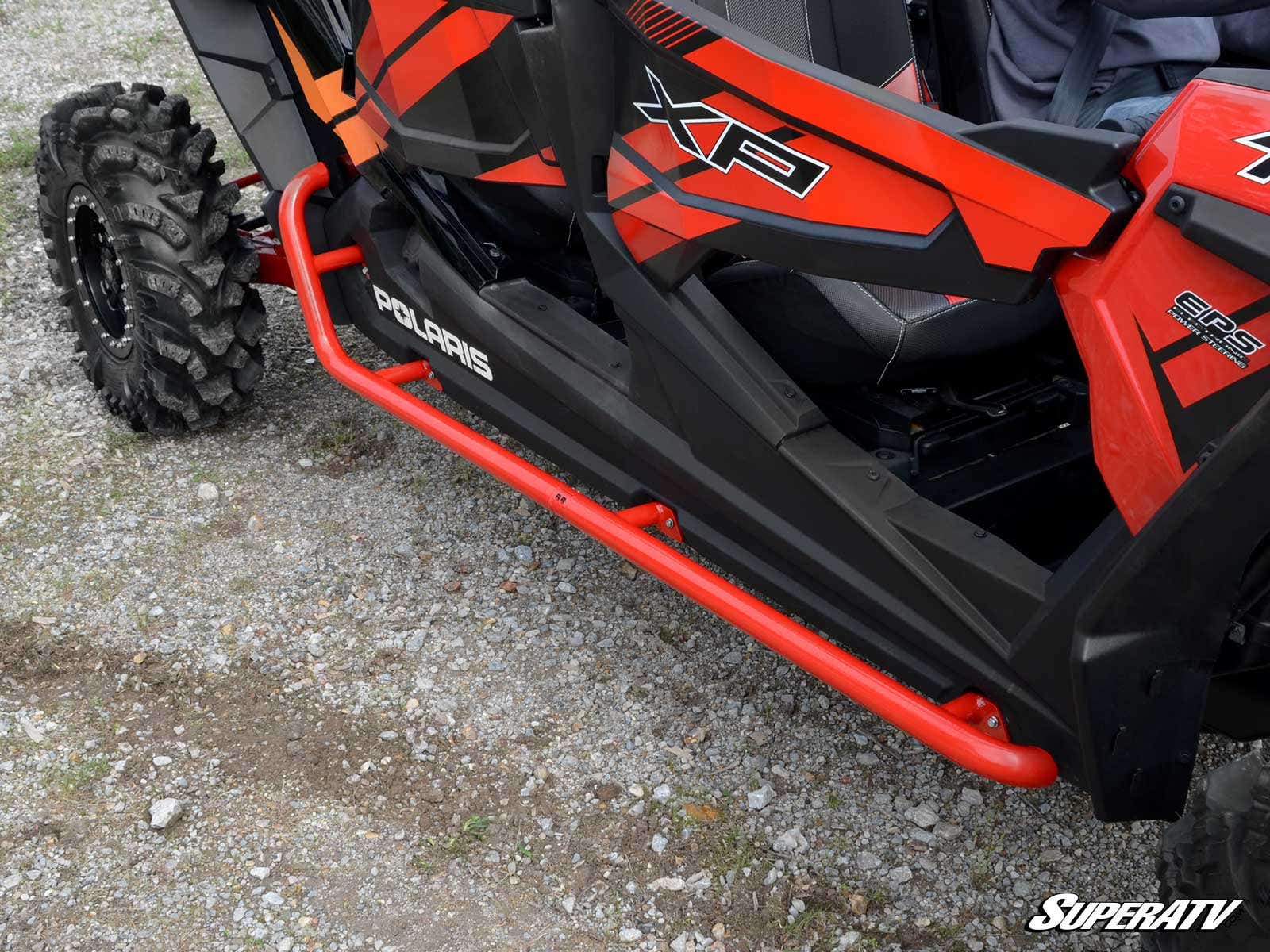 Photo of SuperATV Polaris RZR XP 4 Turbo S Rock Sliding Nerf Bars by SuperATV - Premium Nerf Bars for UTVs / Side by Sides