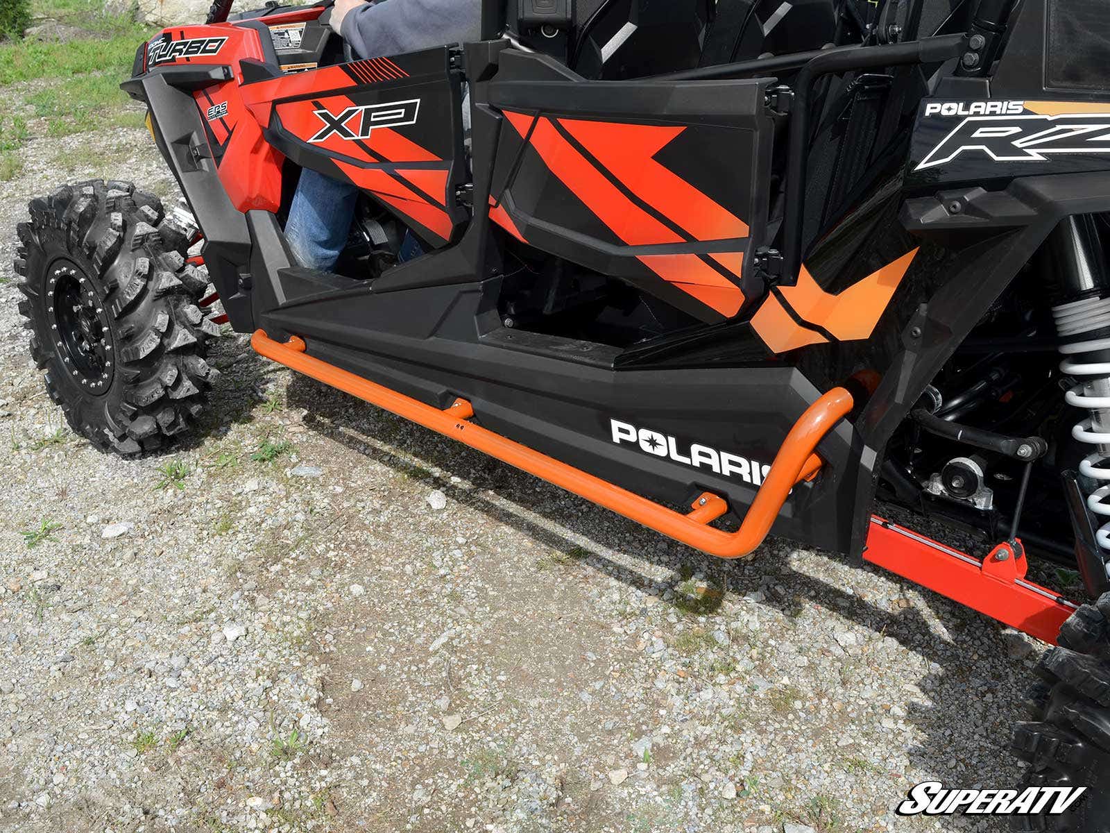 Polaris RZR 4 Turbo Rock Sliding Nerf Bars