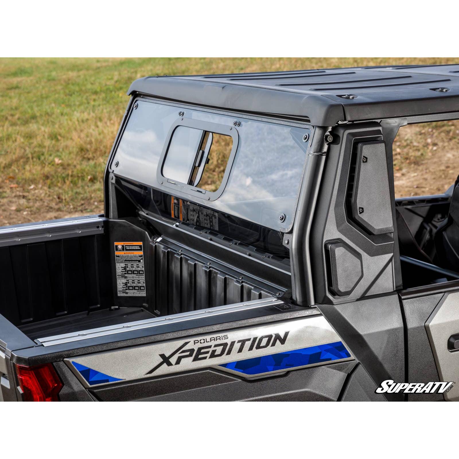 Photo of Polaris Xpedition Sliding Rear Windshield by SuperATV - Premium Windshields for UTVs / Side by Sides