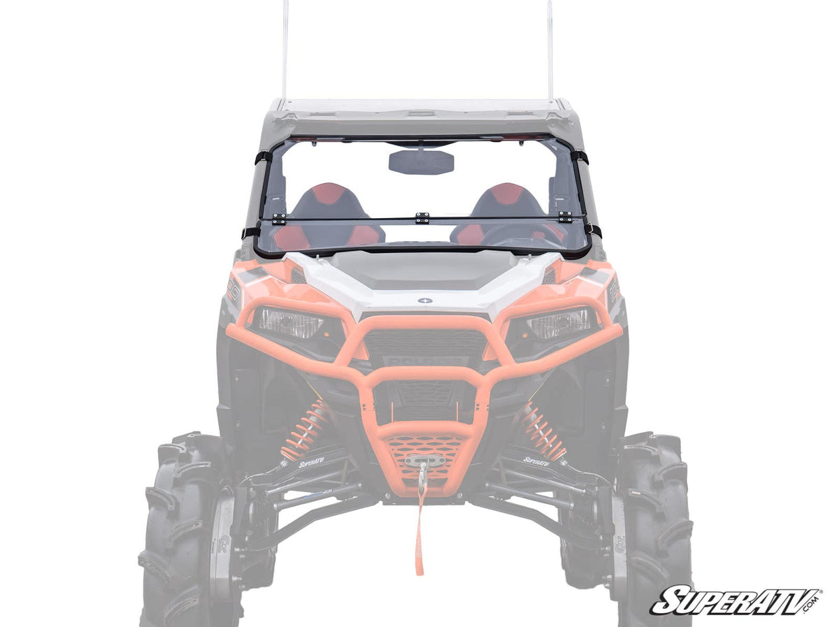 Photo of SuperATV Polaris General Scratch Resistant Flip Down Windshield by SuperATV - Premium Windshields for UTVs / Side by Sides
