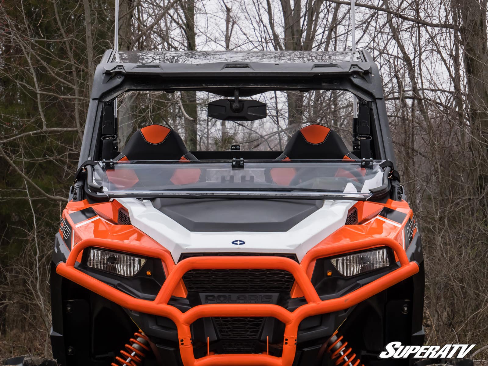 Photo of SuperATV Polaris General Scratch Resistant Flip Down Windshield by SuperATV - Premium Windshields for UTVs / Side by Sides