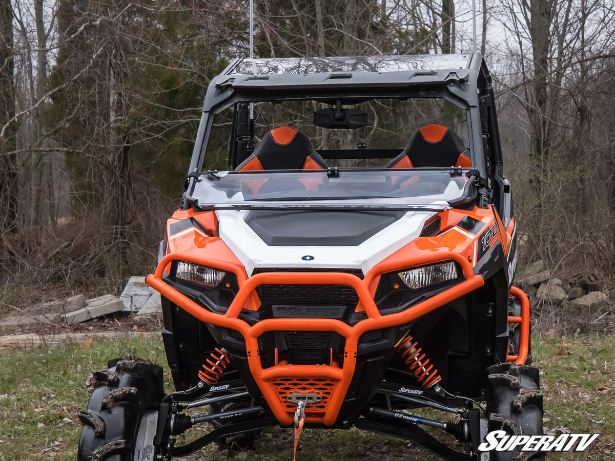 Photo of SuperATV Polaris General Scratch Resistant Flip Down Windshield by SuperATV - Premium Windshields for UTVs / Side by Sides