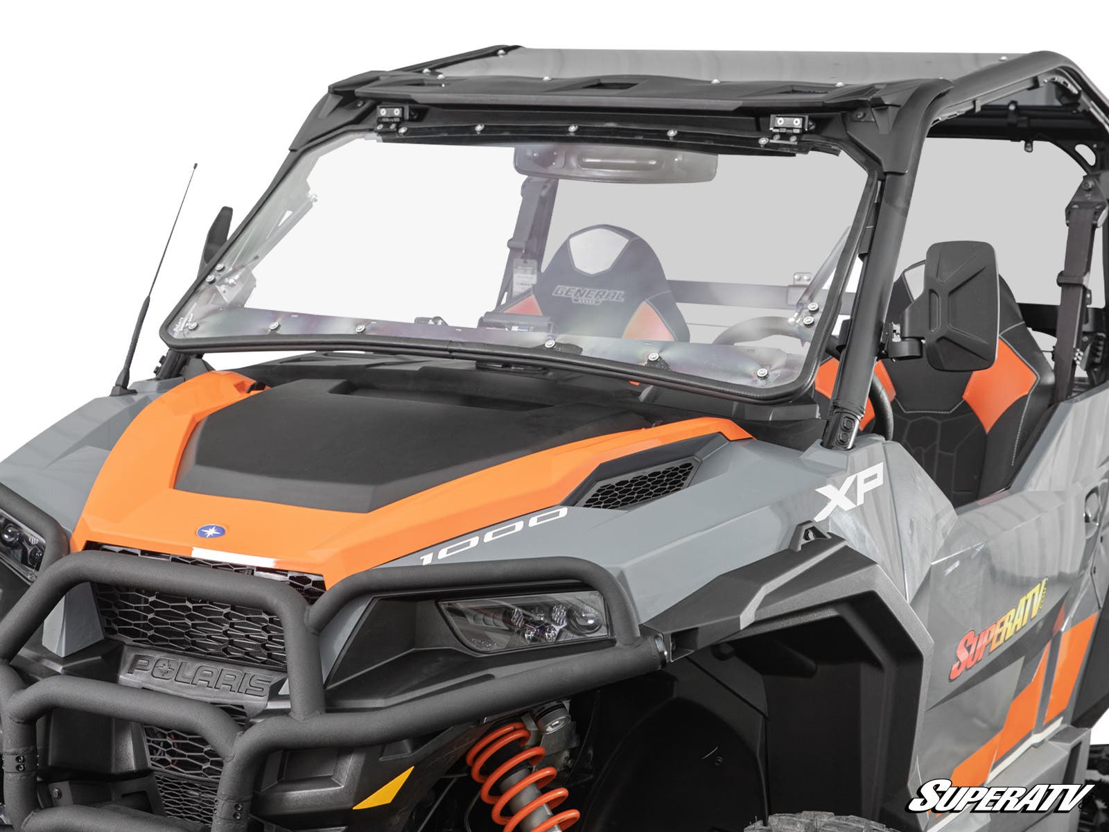 Photo of SuperATV Polaris General Scratch Resistant Flip Windshield by SuperATV - Premium Windshields for UTVs / Side by Sides