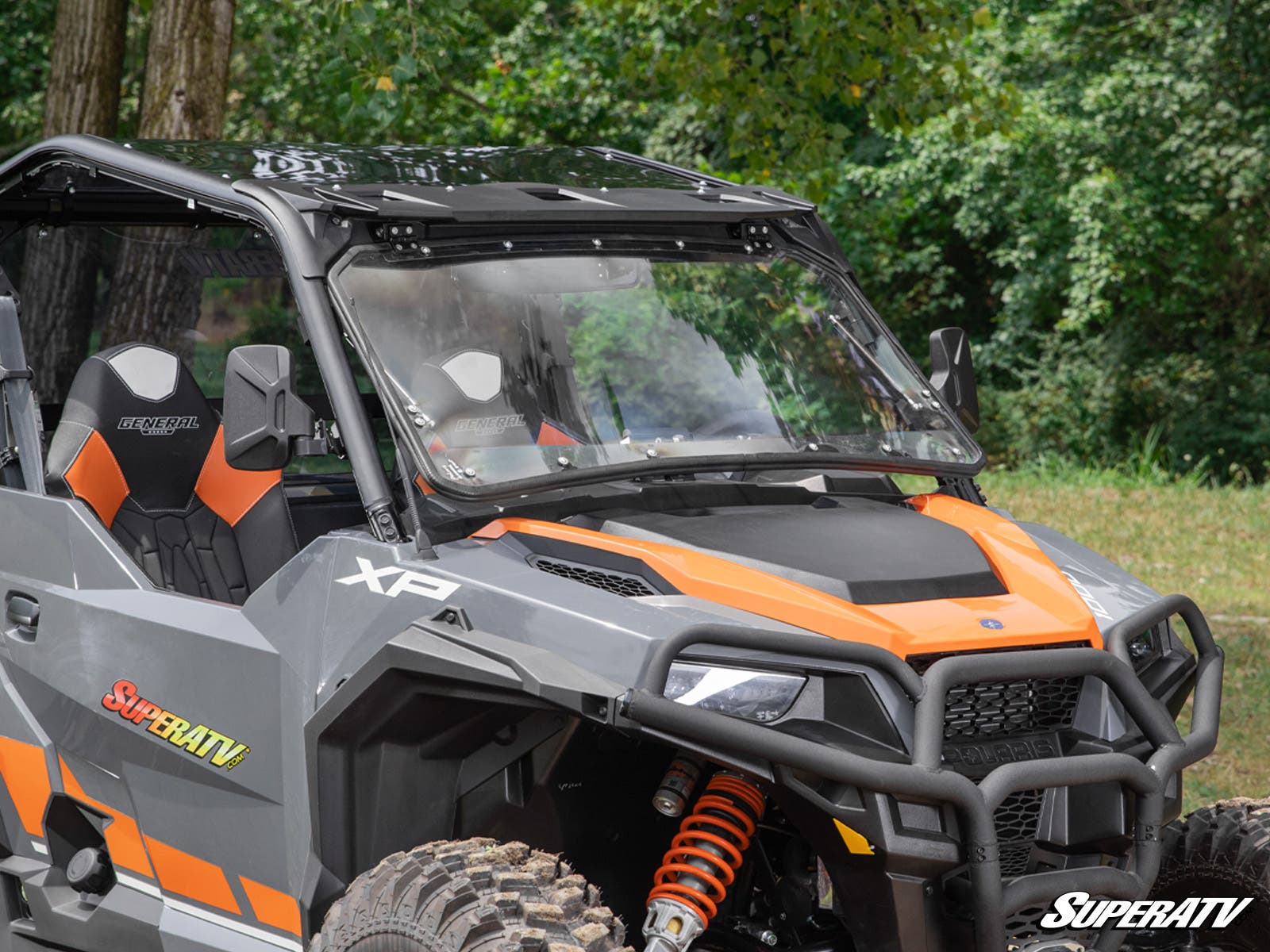 Photo of SuperATV Polaris General Scratch Resistant Flip Windshield by SuperATV - Premium Windshields for UTVs / Side by Sides