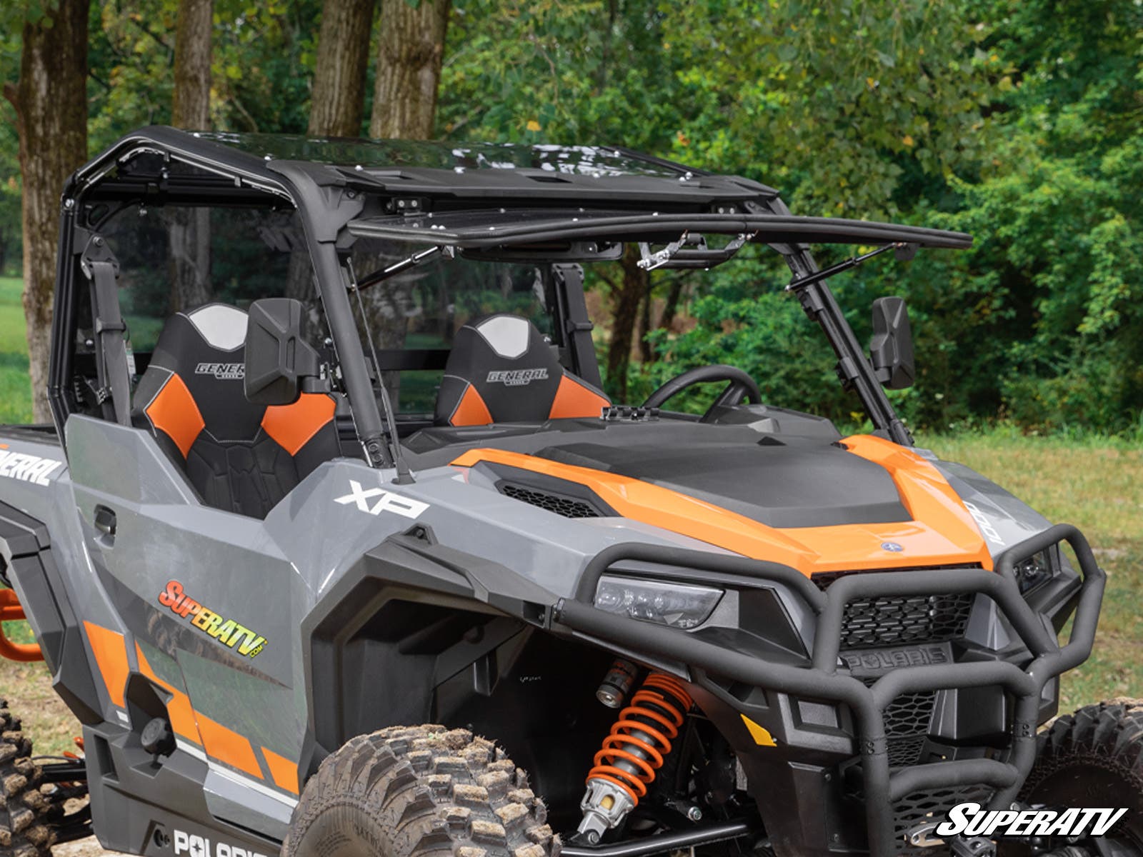 Photo of SuperATV Polaris General Scratch Resistant Flip Windshield by SuperATV - Premium Windshields for UTVs / Side by Sides