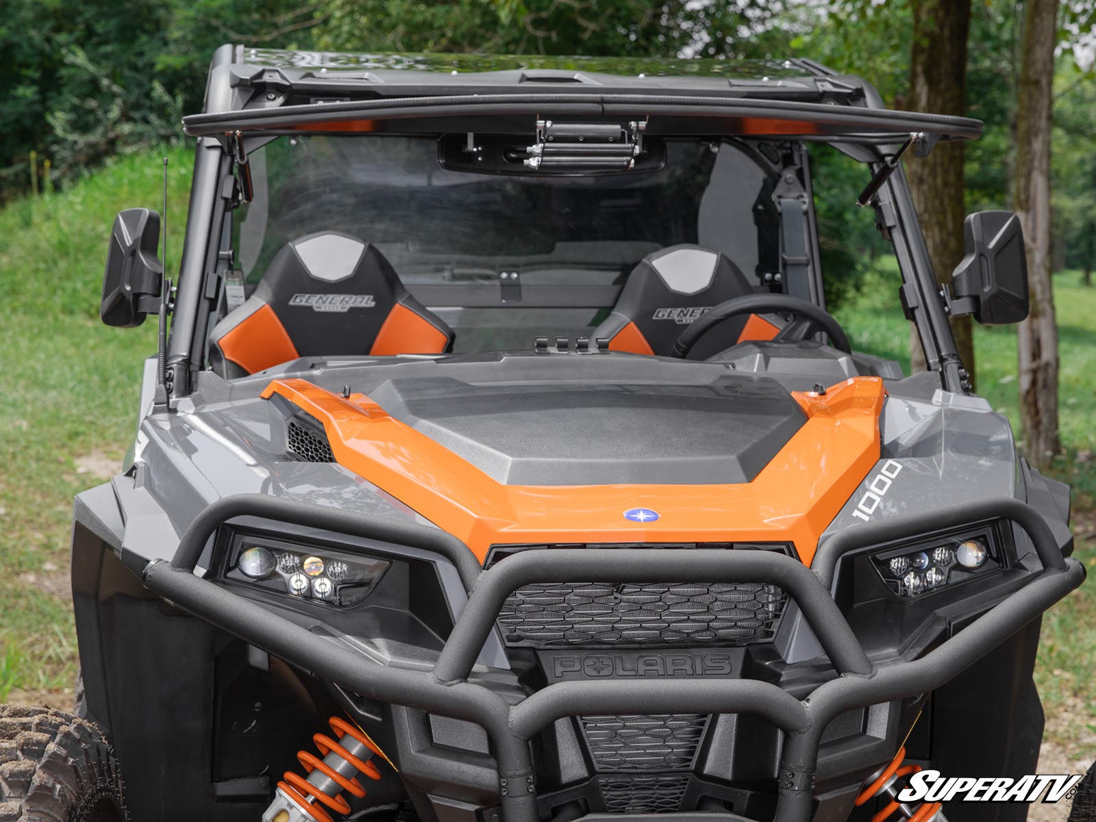 Photo of SuperATV Polaris General Scratch Resistant Flip Windshield by SuperATV - Premium Windshields for UTVs / Side by Sides