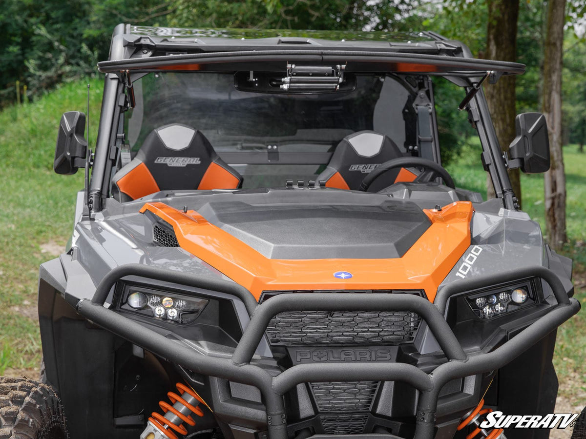 Photo of SuperATV Polaris General Scratch Resistant Flip Windshield by SuperATV - Premium Windshields for UTVs / Side by Sides