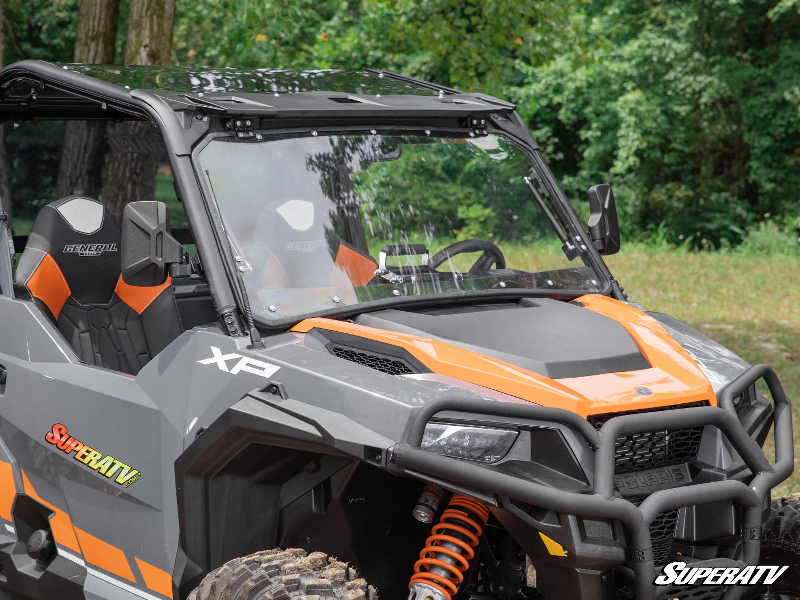 Photo of SuperATV Polaris General Scratch Resistant Flip Windshield by SuperATV - Premium Windshields for UTVs / Side by Sides