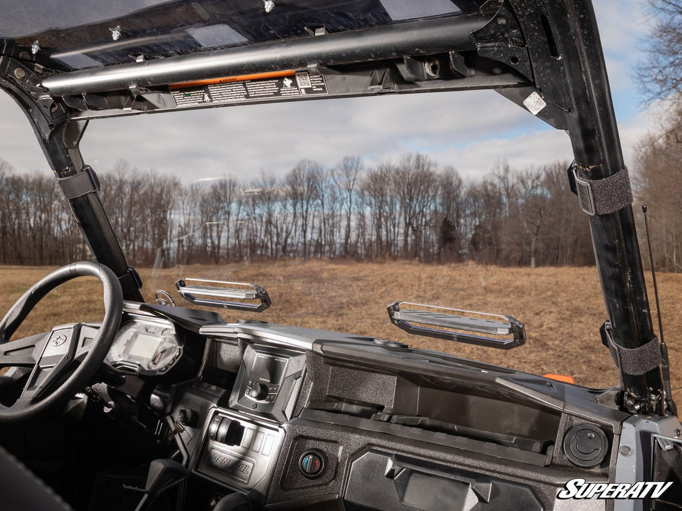 Photo of SuperATV Polaris General Scratch-Resistant Vented Full Windshield by SuperATV - Premium Windshields for UTVs / Side by Sides
