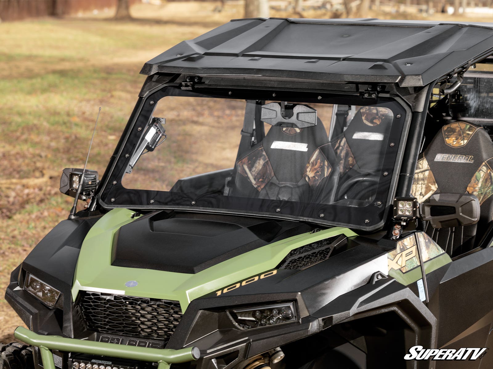 Photo of SuperATV Polaris General XP 1000 MaxDrive Power Flip Windshield by SuperATV - Premium Windshields for UTVs / Side by Sides