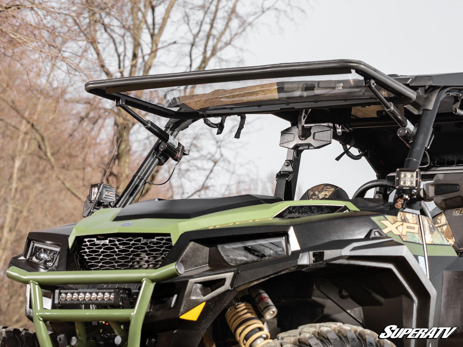 Photo of SuperATV Polaris General 1000 MaxDrive Power Flip Windshield by SuperATV - Premium Windshields for UTVs / Side by Sides