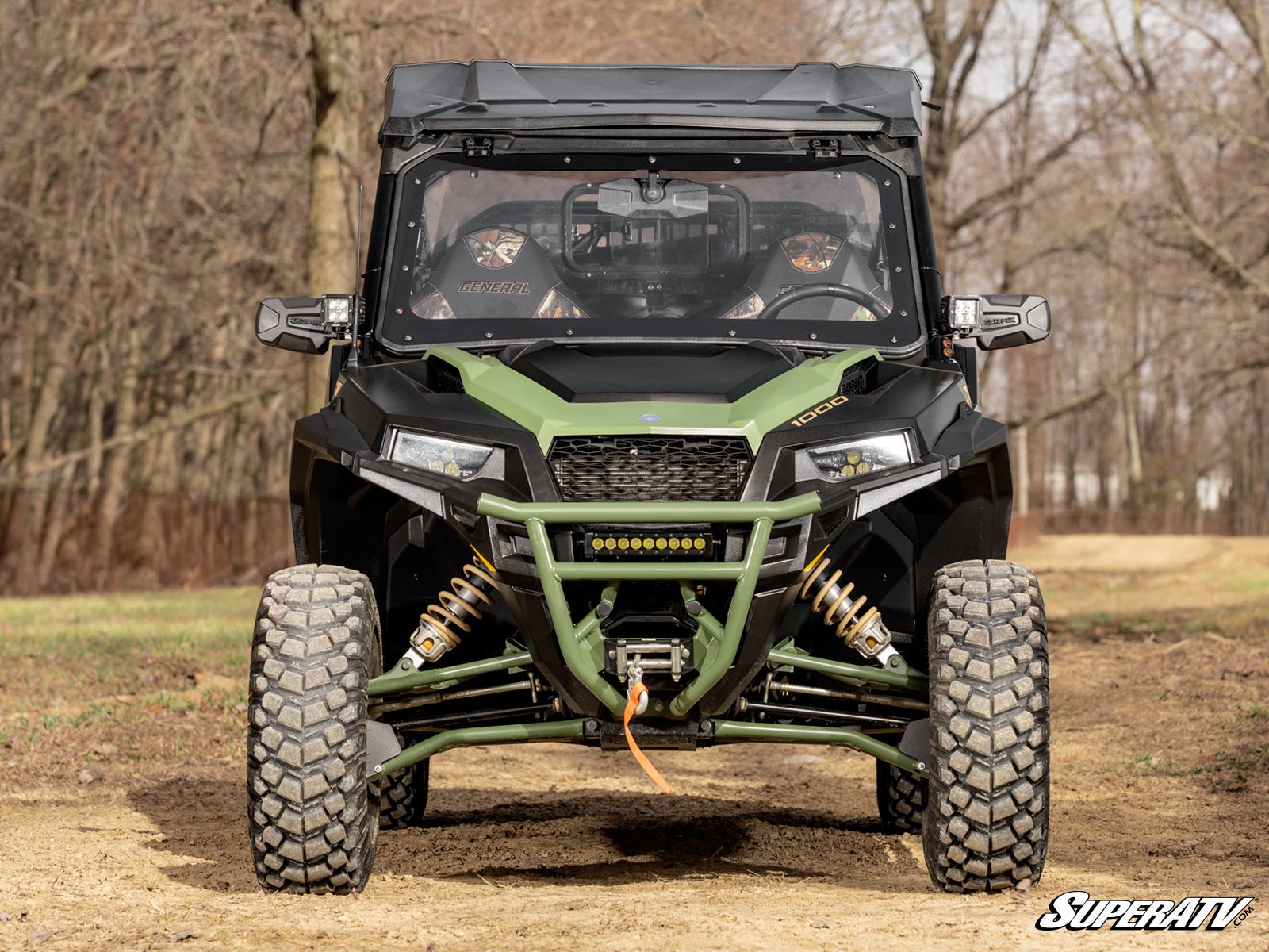 Photo of SuperATV Polaris General XP 1000 MaxDrive Power Flip Windshield by SuperATV - Premium Windshields for UTVs / Side by Sides