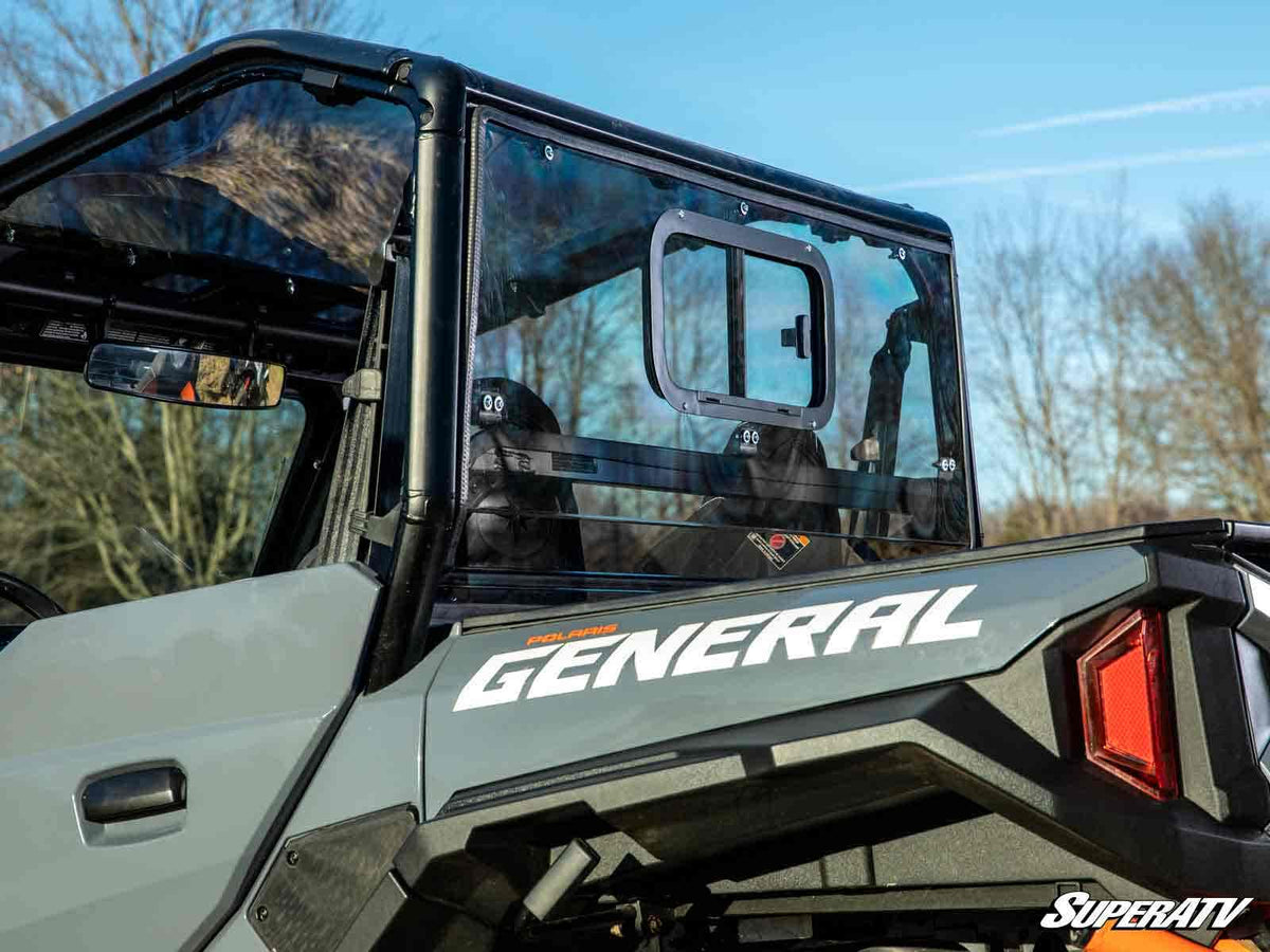 Photo of SuperATV Polaris General 1000 Sliding Rear Windshield by SuperATV - Premium Windshields for UTVs / Side by Sides