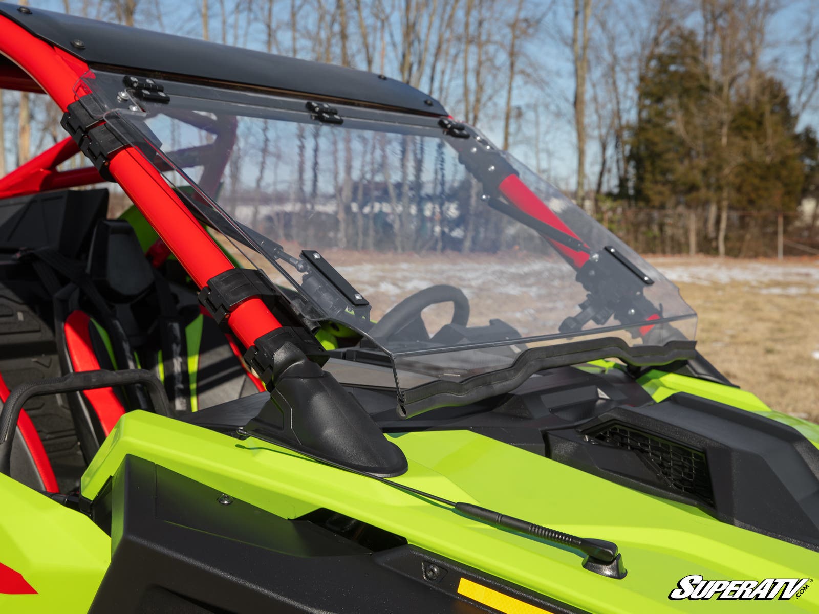 Photo of SuperATV Polaris RZR Turbo R Scratch-Resistant Flip Windshield by SuperATV - Premium Windshields for UTVs / Side by Sides