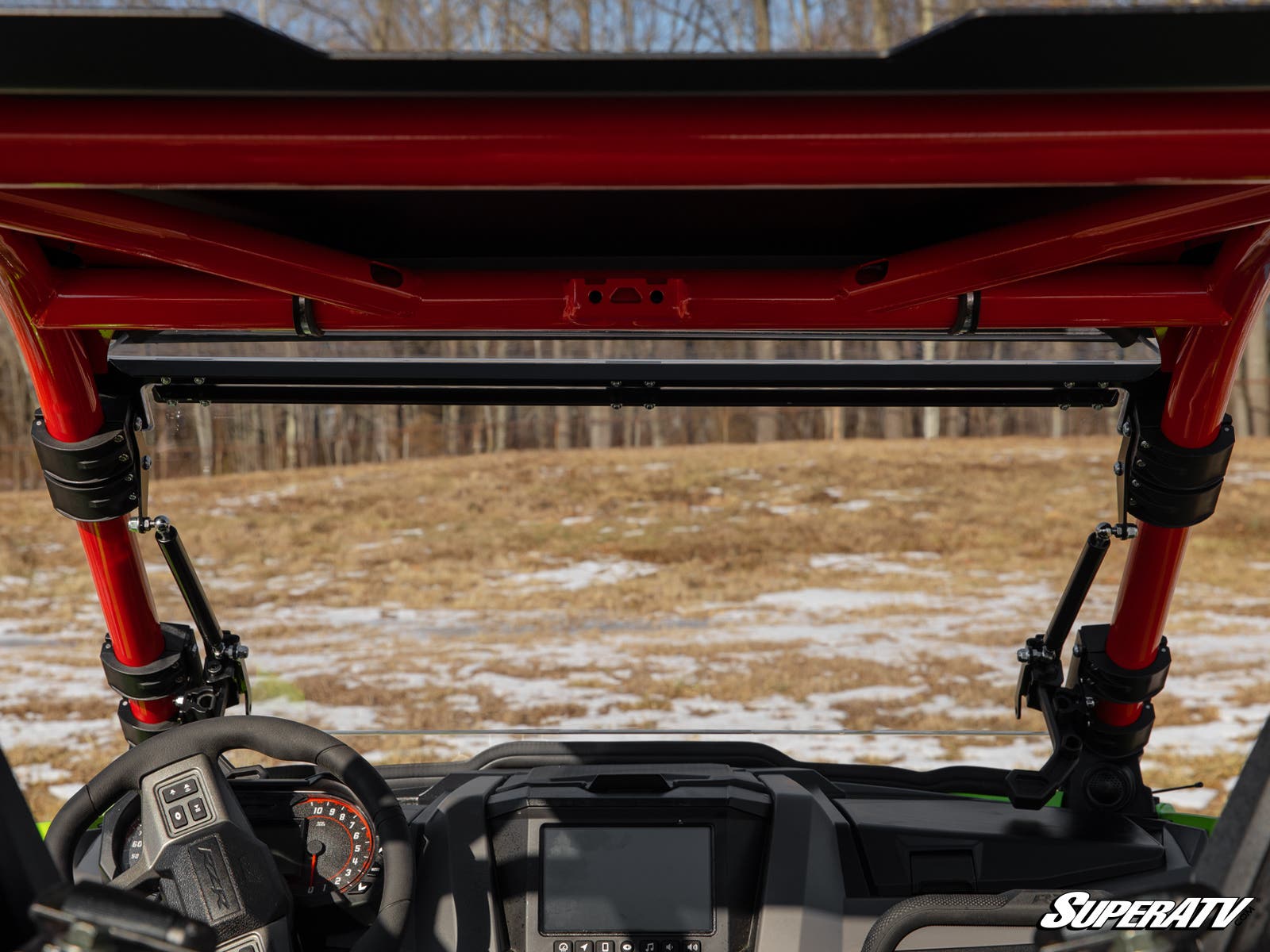 Photo of SuperATV Polaris RZR Turbo R Scratch-Resistant Flip Windshield by SuperATV - Premium Windshields for UTVs / Side by Sides