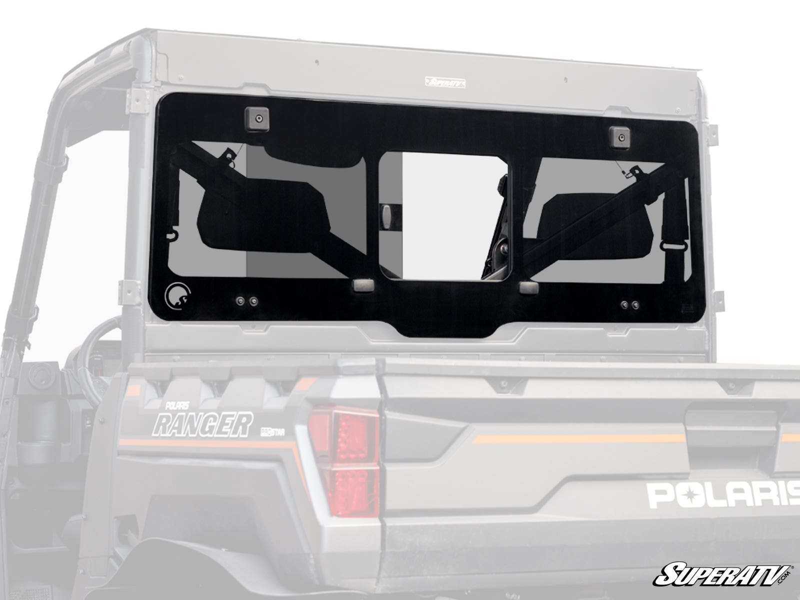 Photo of SuperATV Polaris Ranger XP 900 Glass Sliding Rear Windshield by SuperATV - Premium Windshields for UTVs / Side by Sides