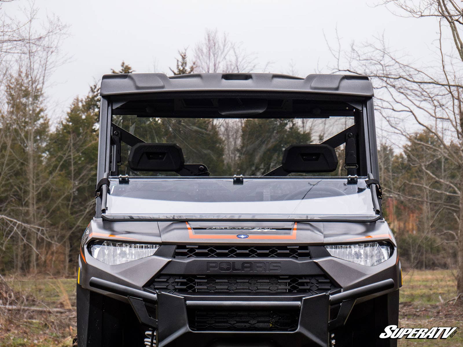 Photo of SuperATV Polaris Ranger XP Kinetic Scratch Resistant Flip Down Windshield by SuperATV - Premium Windshields for UTVs / Side by Sides