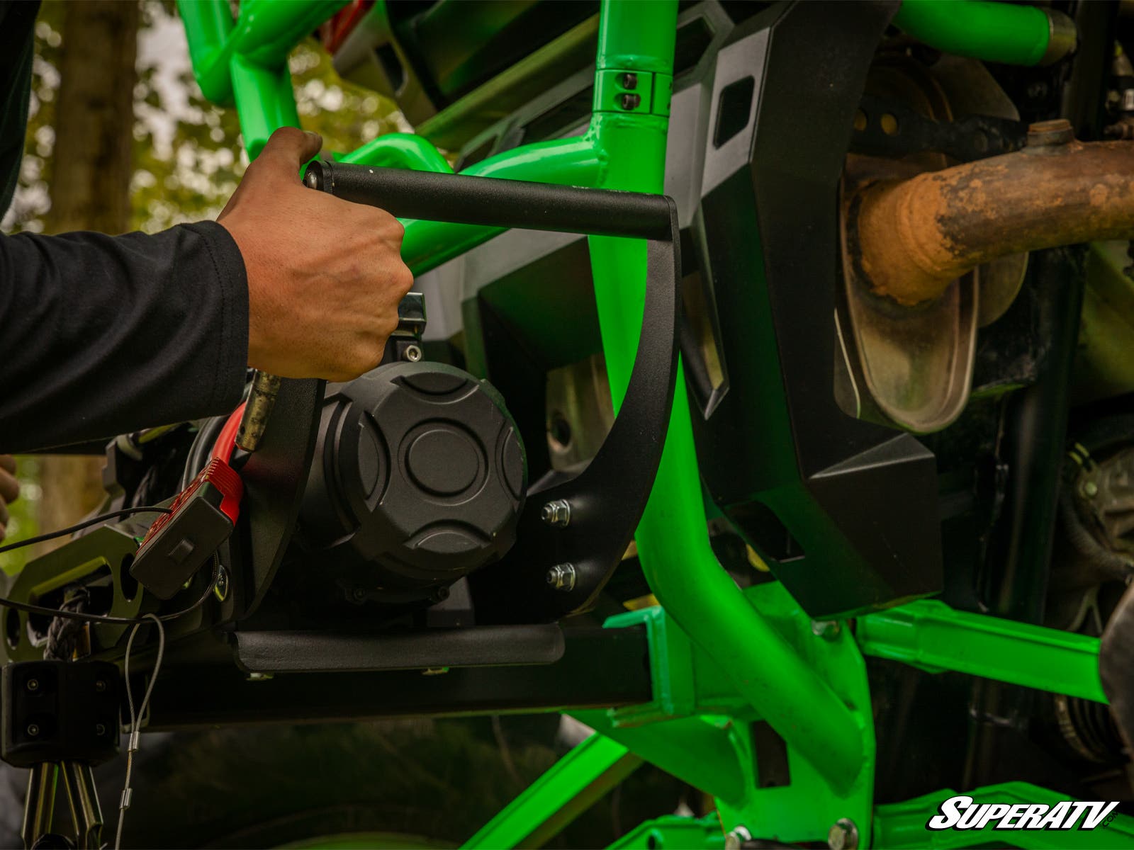 Photo of SuperATV 12,000 lb. Winch Receiver Mount by SuperATV - Premium Winches & Winch Mounts for UTVs / Side by Sides