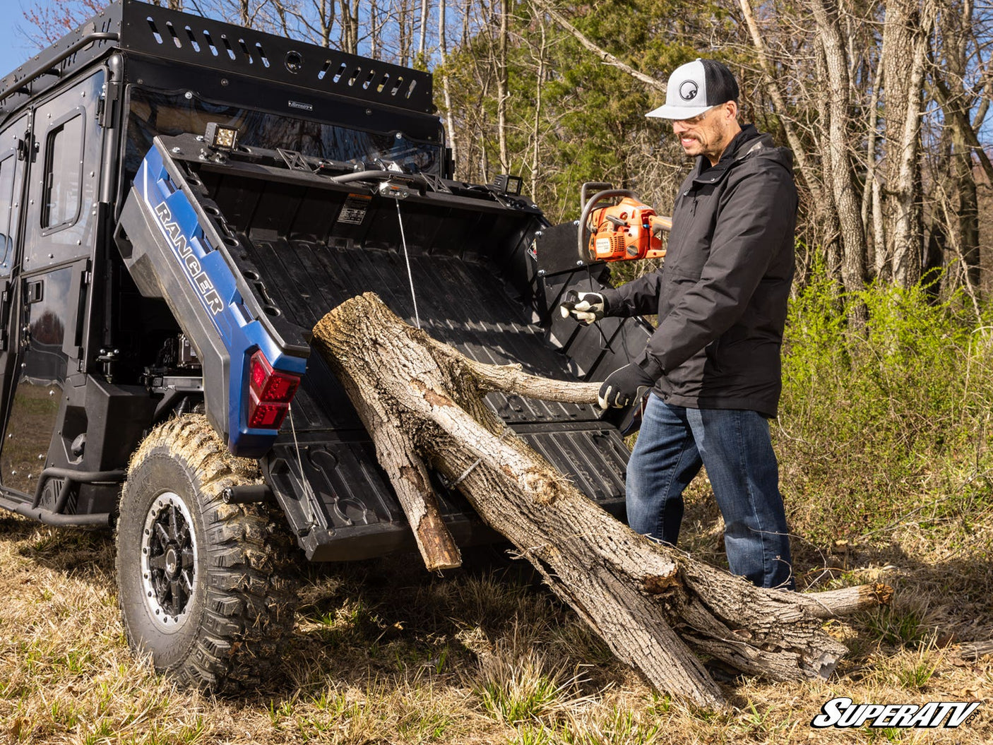 Photo of SuperATV Polaris Ranger XP Kinetic Bed Winch by SuperATV - Premium Winches & Winch Mounts for UTVs / Side by Sides