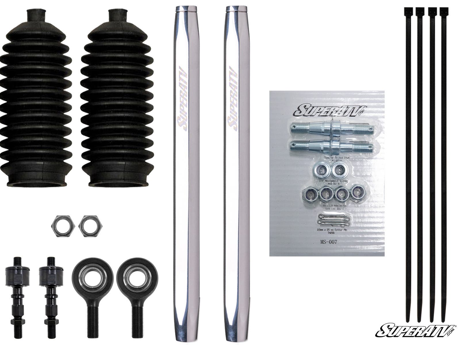 Photo of SuperATV Polaris Ranger XP 1000 Billet Aluminum Hex Tie Rod Kit by SuperATV - Premium Tie Rods for UTVs / Side by Sides