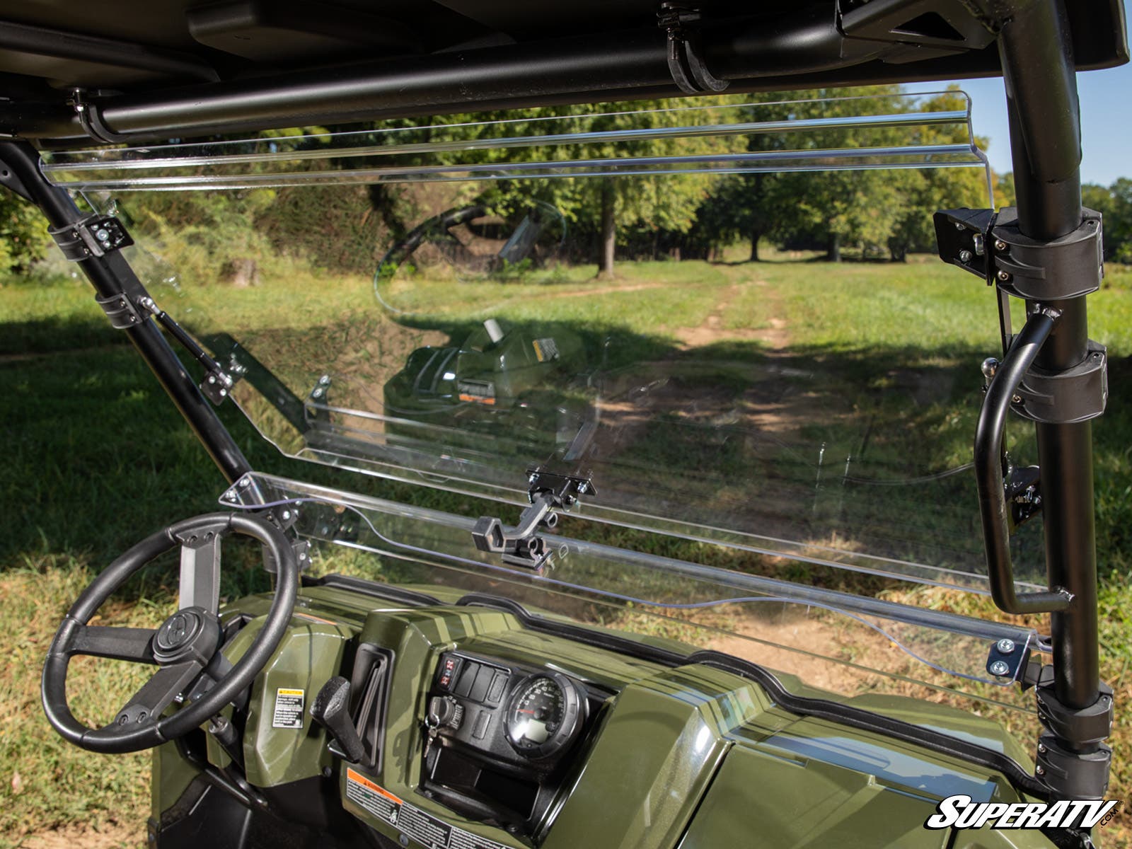 Photo of SuperATV Polaris Ranger 800 Scratch Resistant Flip Windshield by SuperATV - Premium Windshields for UTVs / Side by Sides