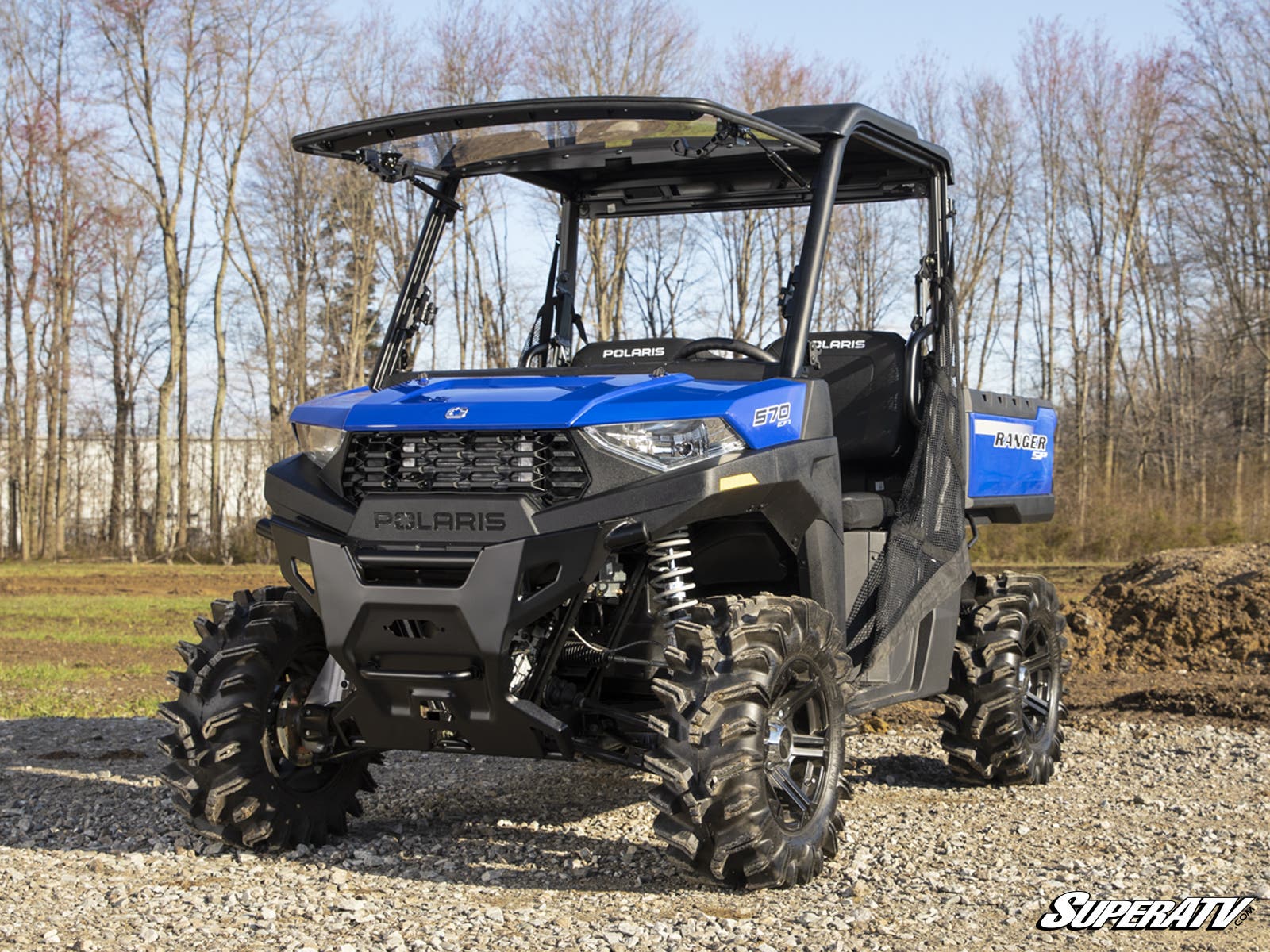 Photo of SuperATV Polaris Ranger SP 570 Scratch-Resistant Flip Windshield by SuperATV - Premium Windshields for UTVs / Side by Sides