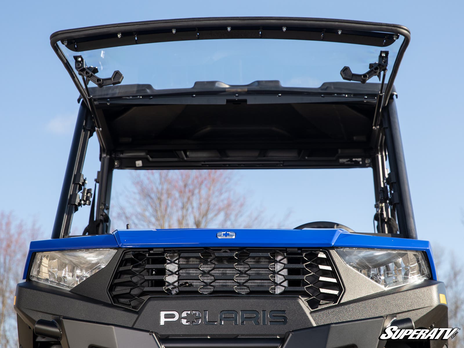 Photo of SuperATV Polaris Ranger SP 570 Scratch-Resistant Flip Windshield by SuperATV - Premium Windshields for UTVs / Side by Sides
