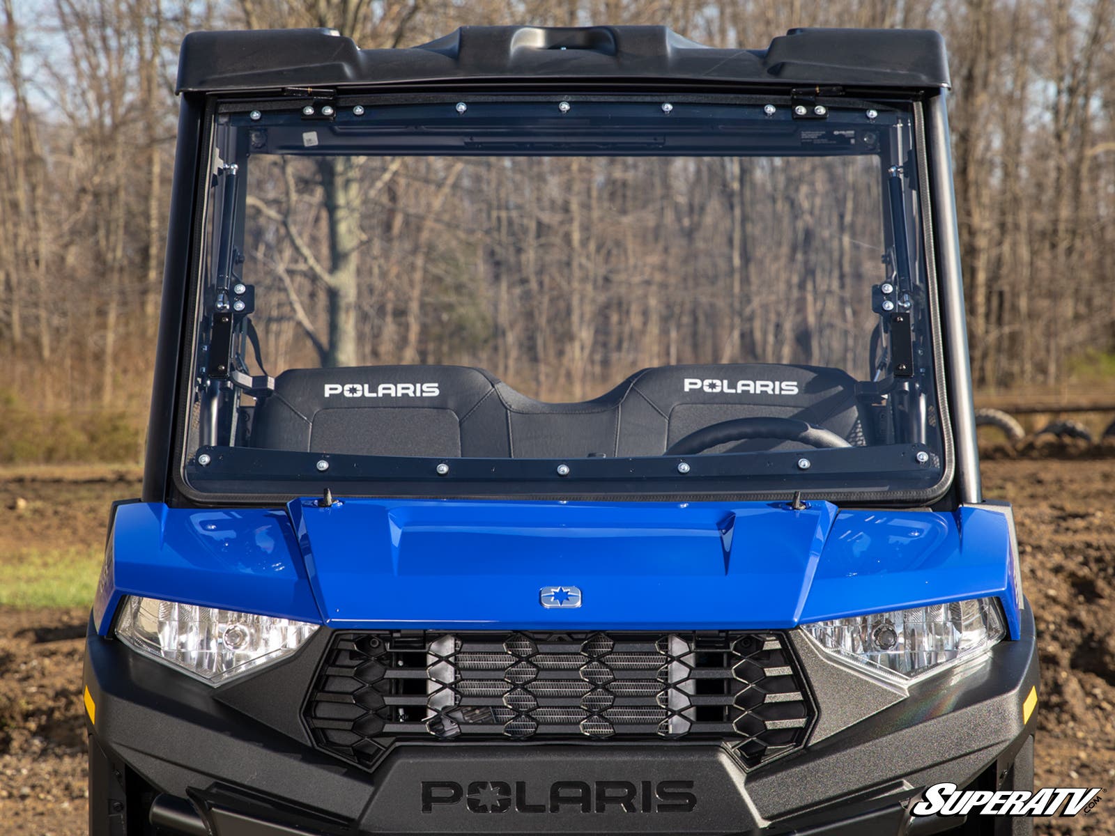 Photo of SuperATV Polaris Ranger SP 570 Scratch-Resistant Flip Windshield by SuperATV - Premium Windshields for UTVs / Side by Sides