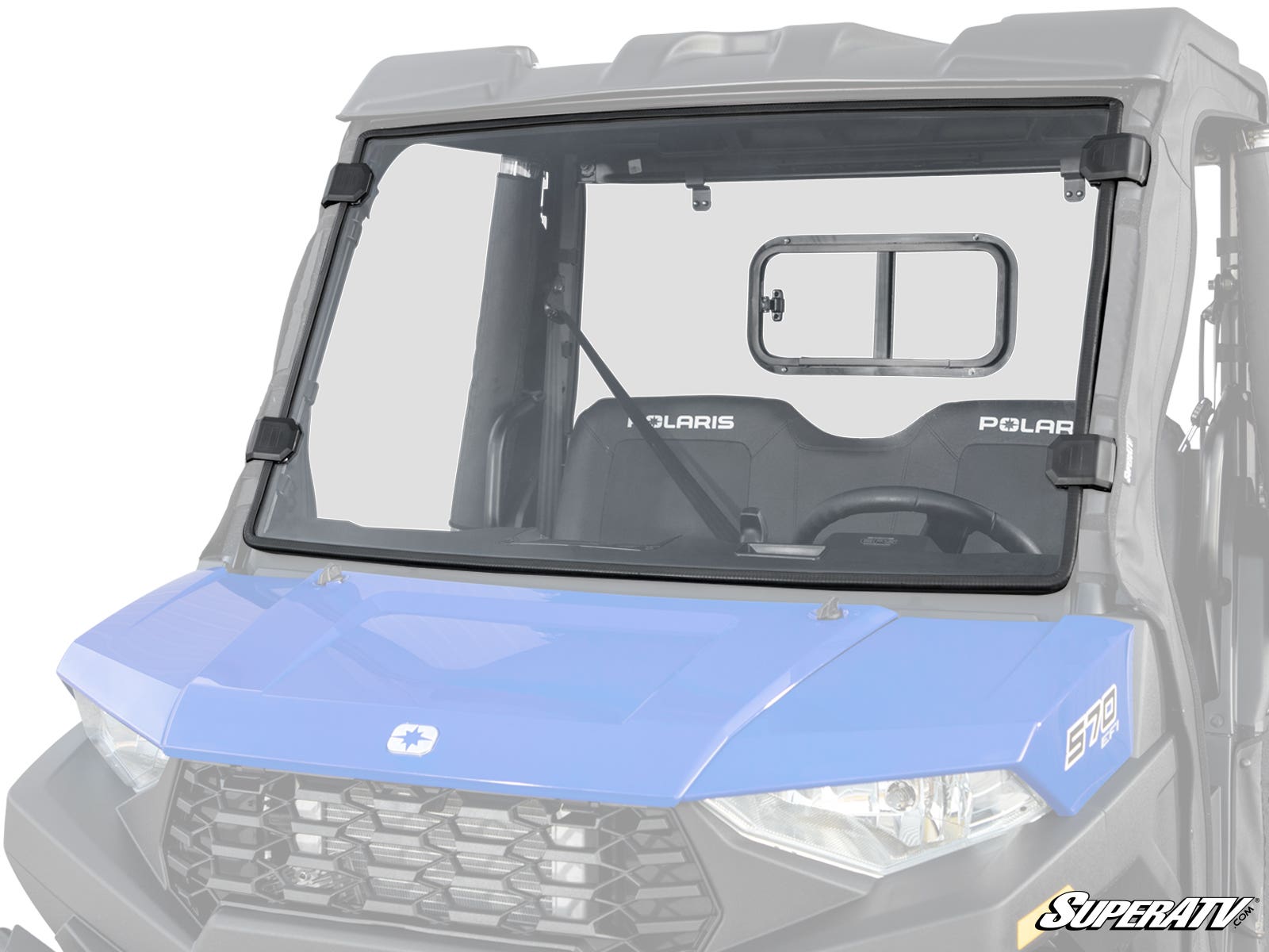Photo of SuperATV Polaris Ranger SP 570 Scratch-Resistant Full Windshield by SuperATV - Premium Windshields for UTVs / Side by Sides