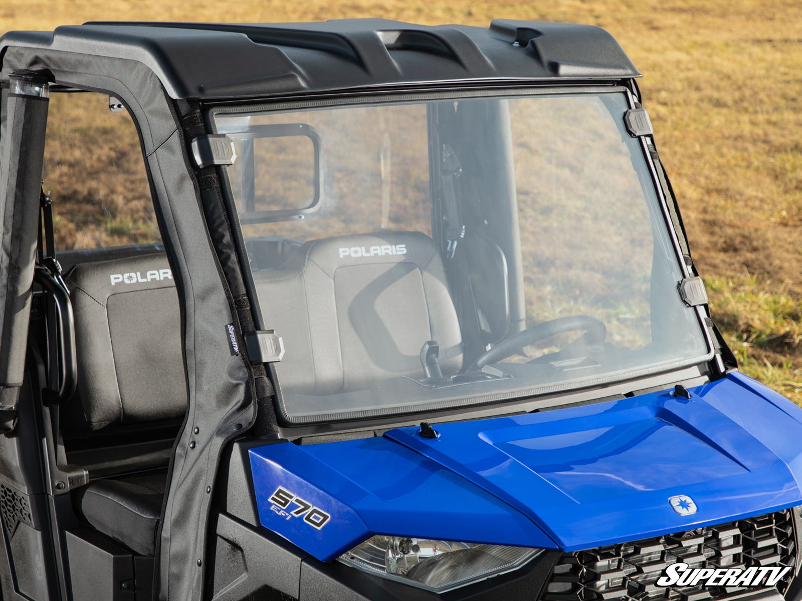 Photo of SuperATV Polaris Ranger SP 570 Scratch-Resistant Full Windshield by SuperATV - Premium Windshields for UTVs / Side by Sides