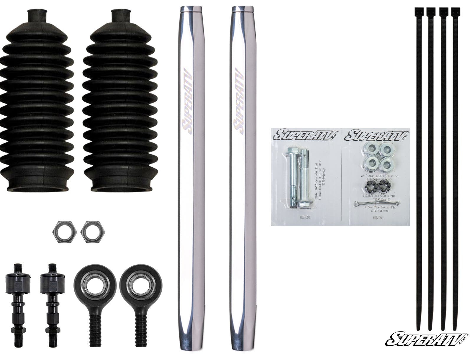 Photo of SuperATV Polaris Ranger XP 900 Billet Aluminum Hex Tie Rod Kit by SuperATV - Premium Tie Rods for UTVs / Side by Sides