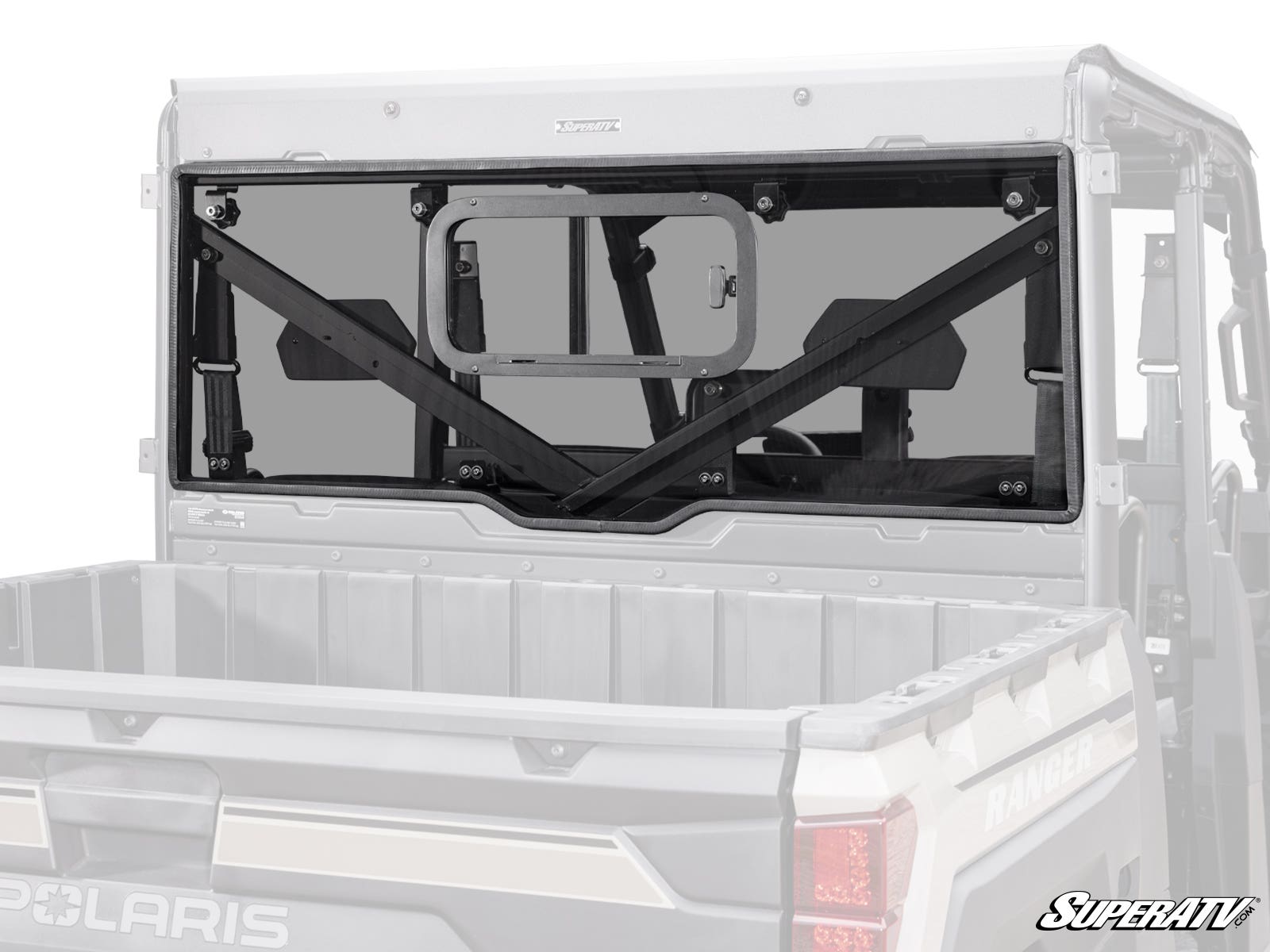 Photo of SuperATV Polaris Ranger 1000 Sliding Rear Windshield by SuperATV - Premium Windshields for UTVs / Side by Sides