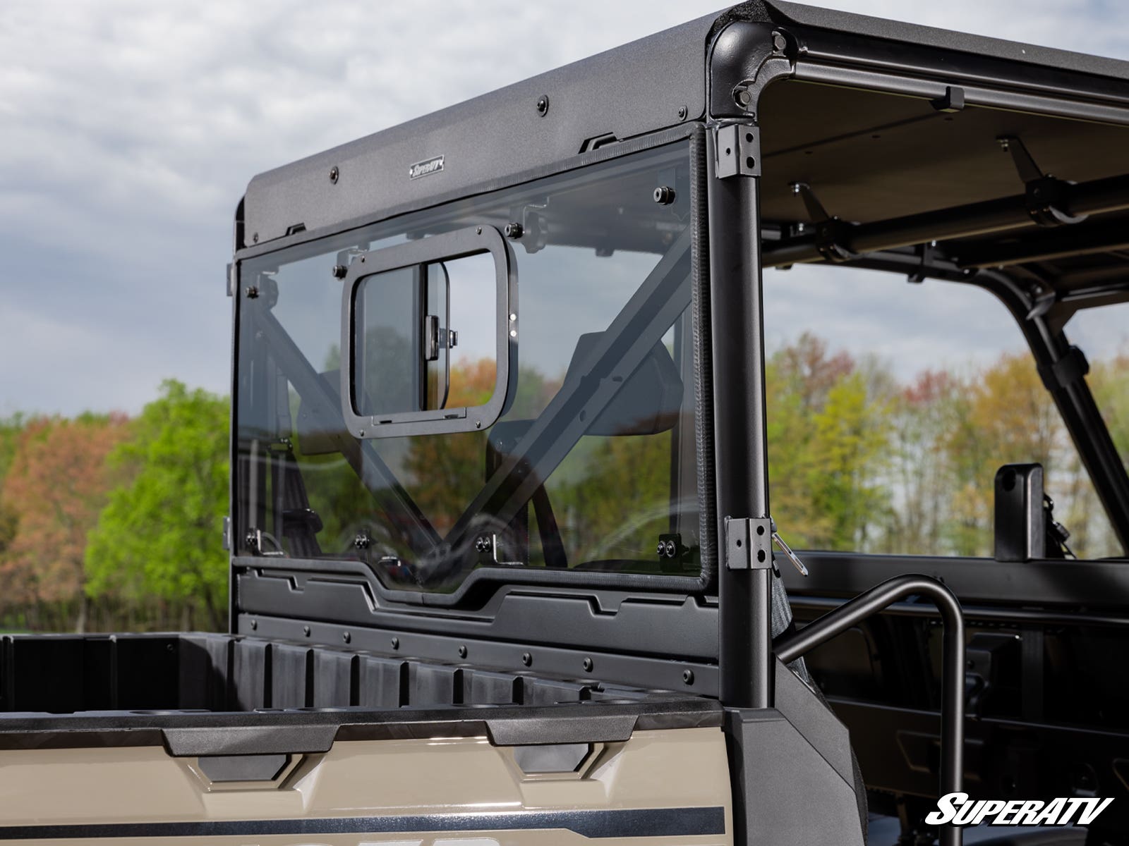 Photo of SuperATV Polaris Ranger 1000 Sliding Rear Windshield by SuperATV - Premium Windshields for UTVs / Side by Sides