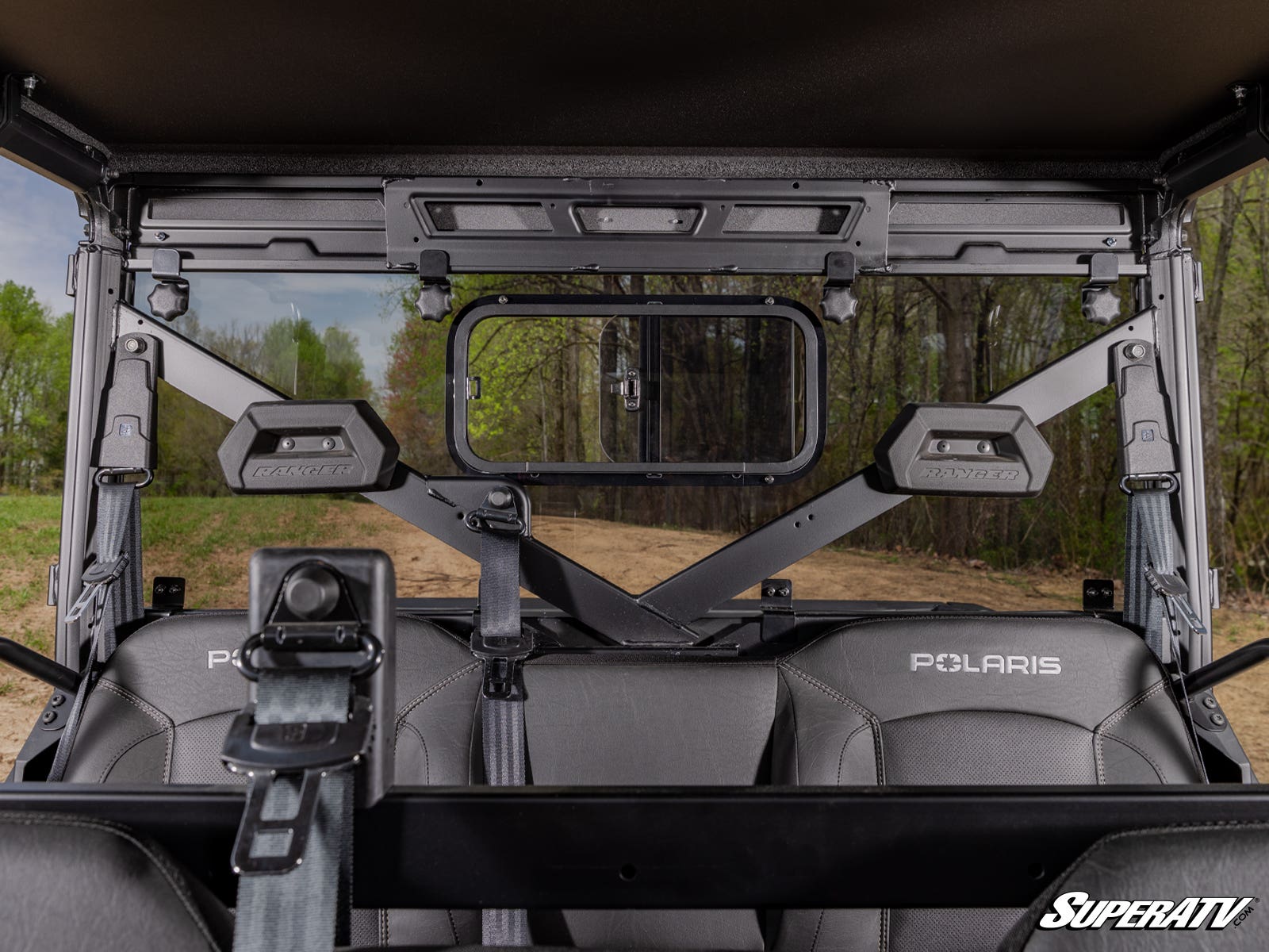 Photo of SuperATV Polaris Ranger 1000 Sliding Rear Windshield by SuperATV - Premium Windshields for UTVs / Side by Sides
