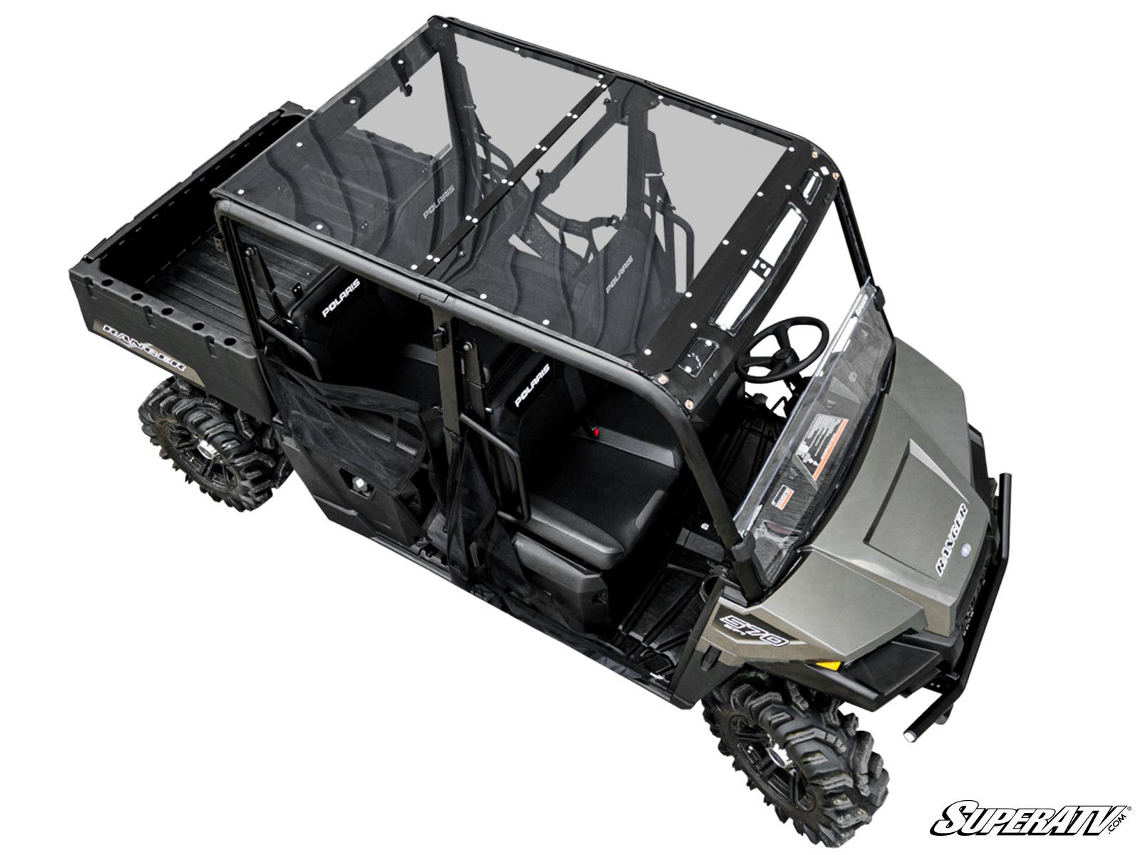 Photo of SuperATV Polaris Ranger Midsize 570 Crew Tinted Roof by SuperATV - Premium Roofs for UTVs / Side by Sides