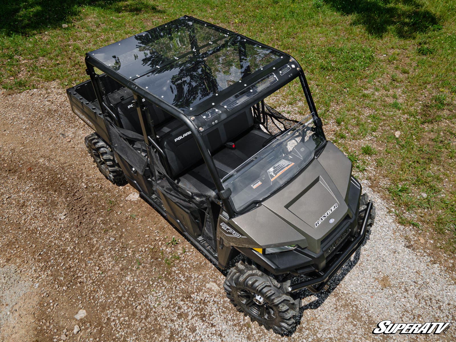 Photo of SuperATV Polaris Ranger Midsize 570 Crew Tinted Roof by SuperATV - Premium Roofs for UTVs / Side by Sides