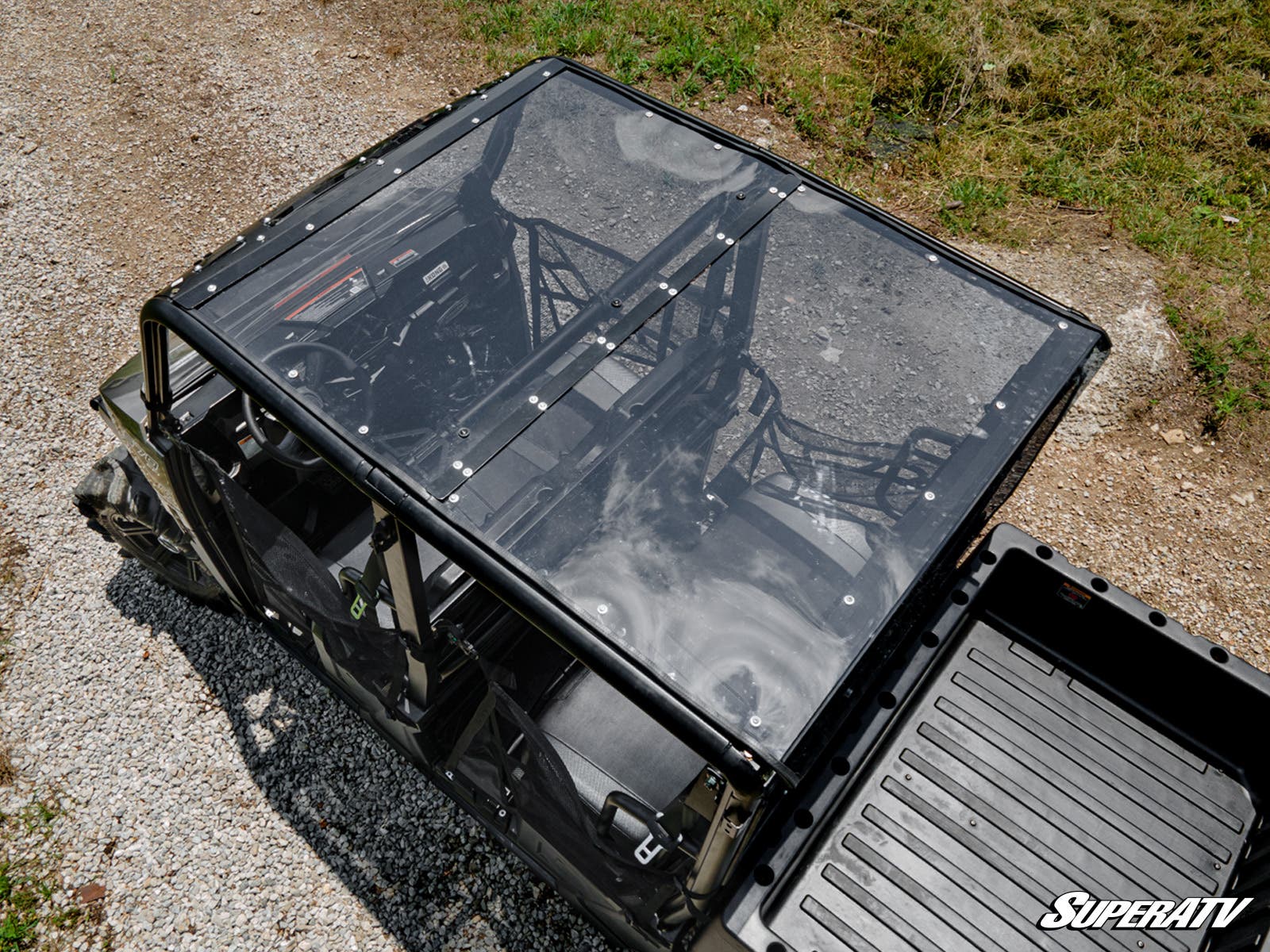 Photo of SuperATV Polaris Ranger Midsize 570 Crew Tinted Roof by SuperATV - Premium Roofs for UTVs / Side by Sides