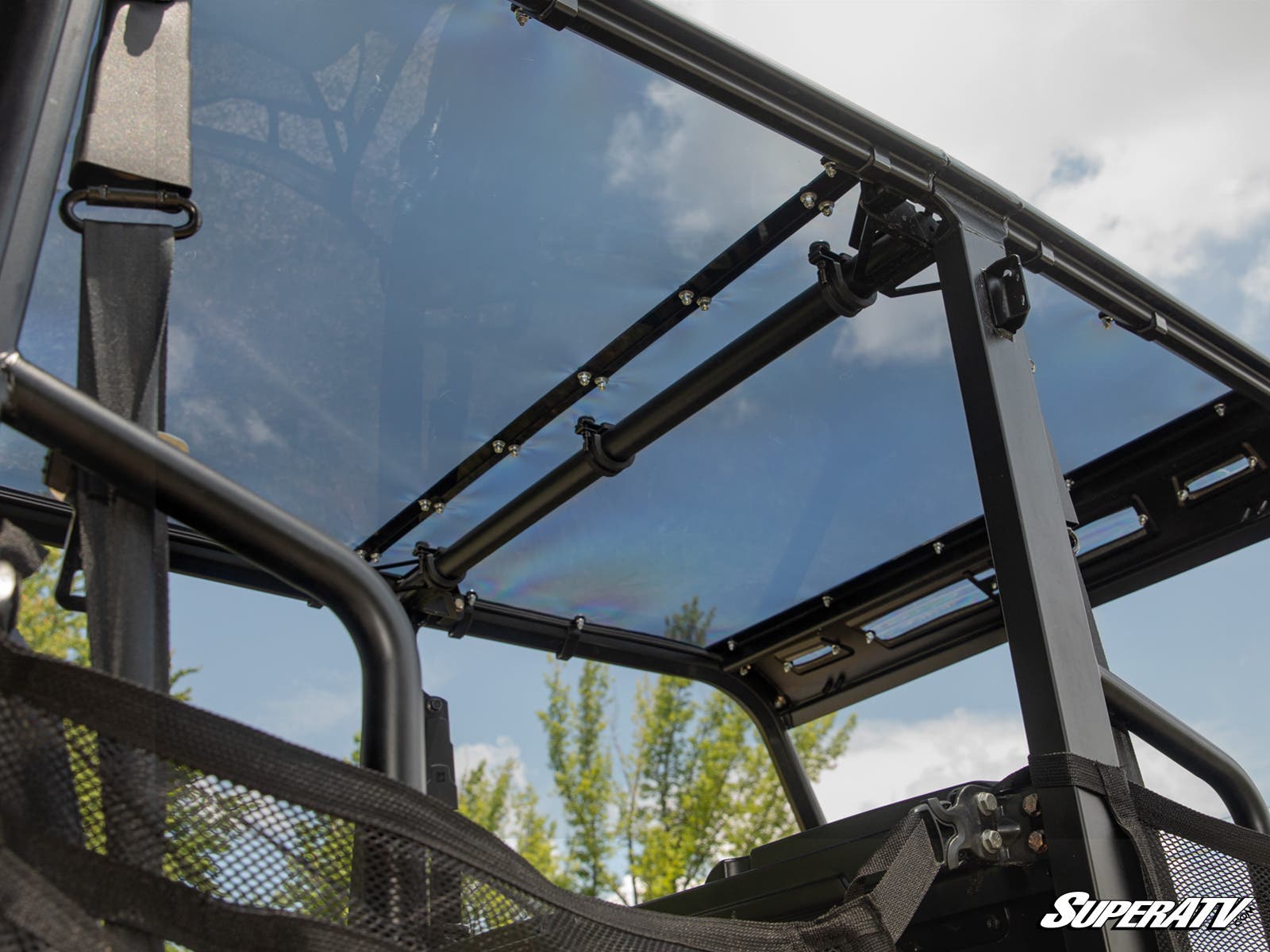 Photo of SuperATV Polaris Ranger Midsize 570 Crew Tinted Roof by SuperATV - Premium Roofs for UTVs / Side by Sides