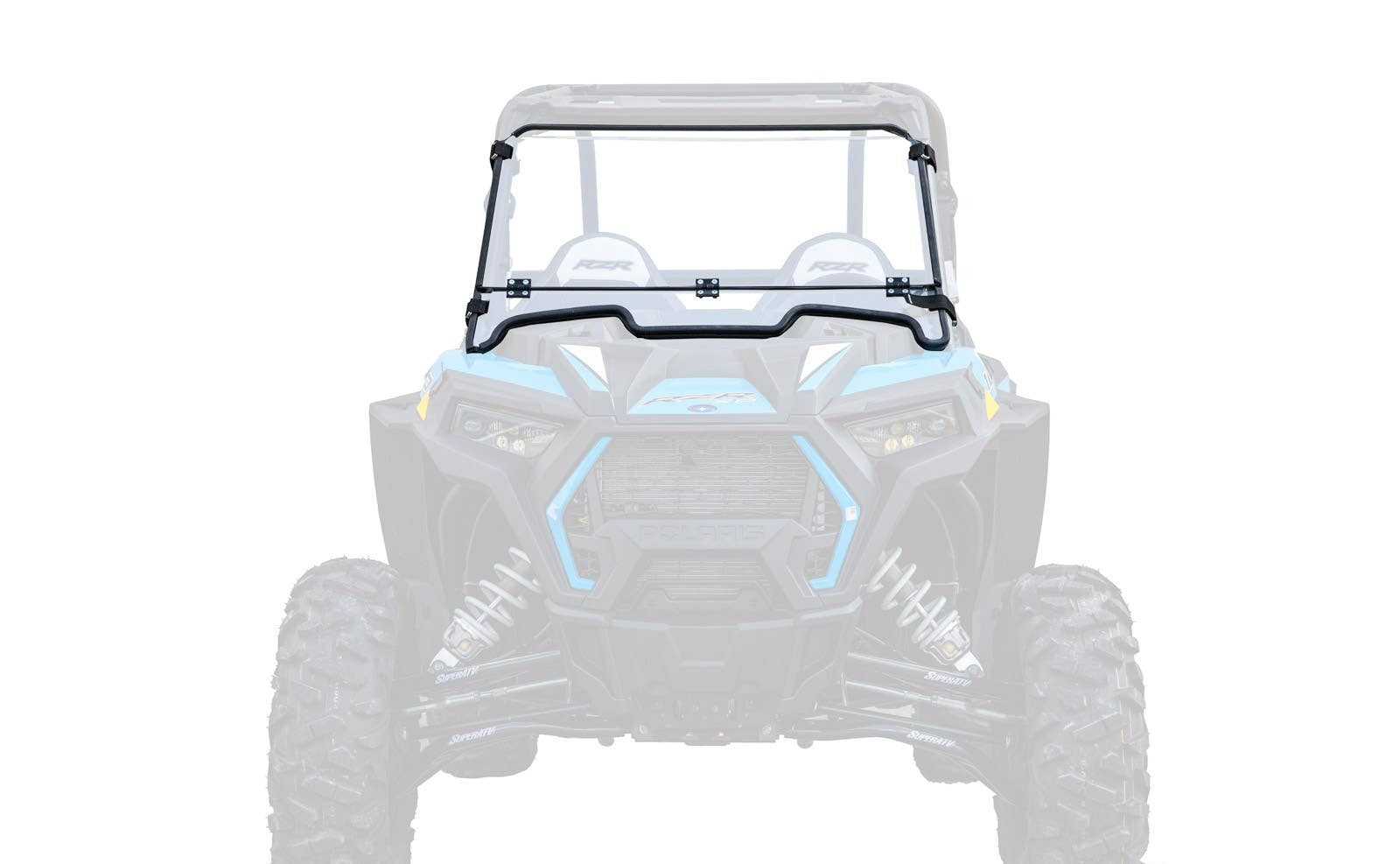 Polaris RZR XP 1000 Fold Down Windshield - Clear; Scratch Resistant - 2019+
