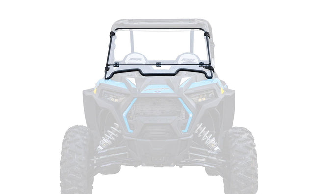 Polaris RZR XP 1000 Fold Down Windshield - Clear; Scratch Resistant - 2019-2021