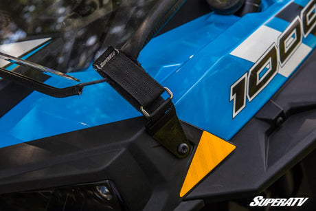 Polaris RZR XP 1000 Fold Down Windshield - Clear; Scratch Resistant - 2019-2021