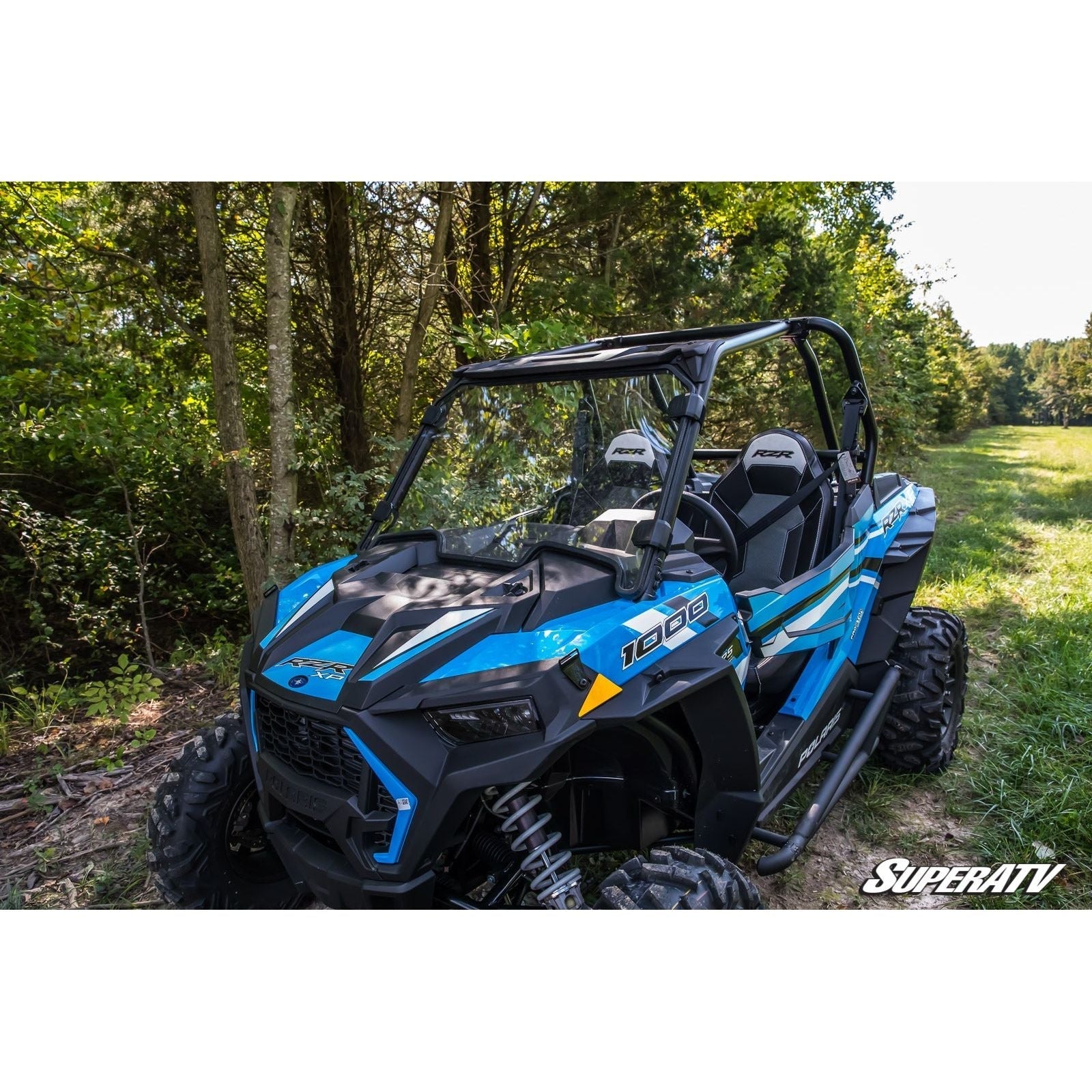 Photo of Polaris RZR XP Turbo Scratch Resistant Full Windshield by SuperATV - Premium Windshields for UTVs / Side by Sides