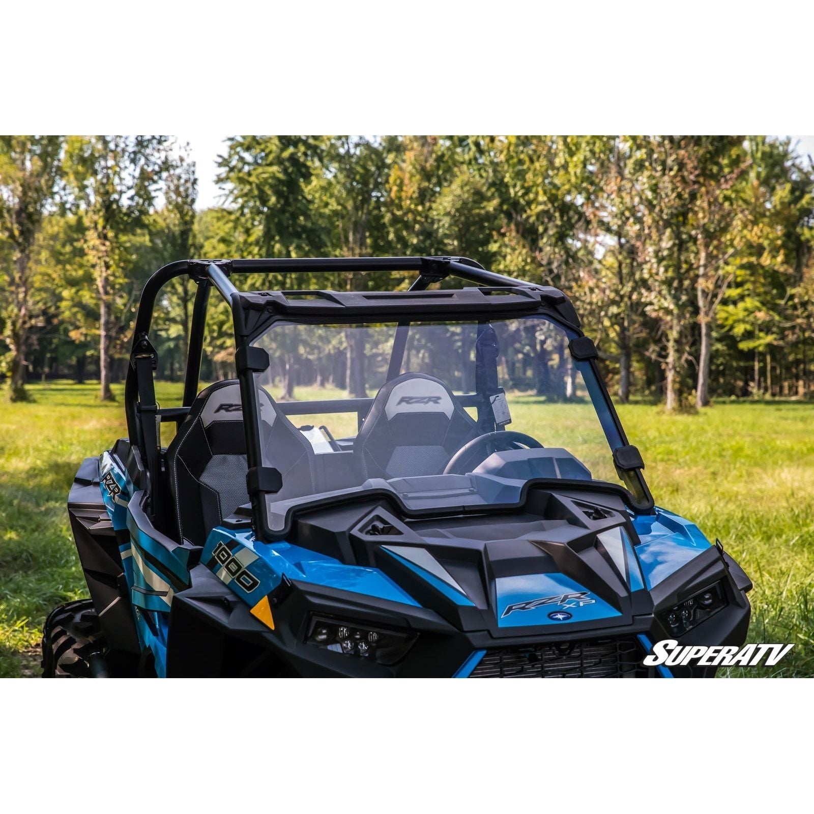 Photo of Polaris RZR XP Turbo Scratch Resistant Full Windshield by SuperATV - Premium Windshields for UTVs / Side by Sides