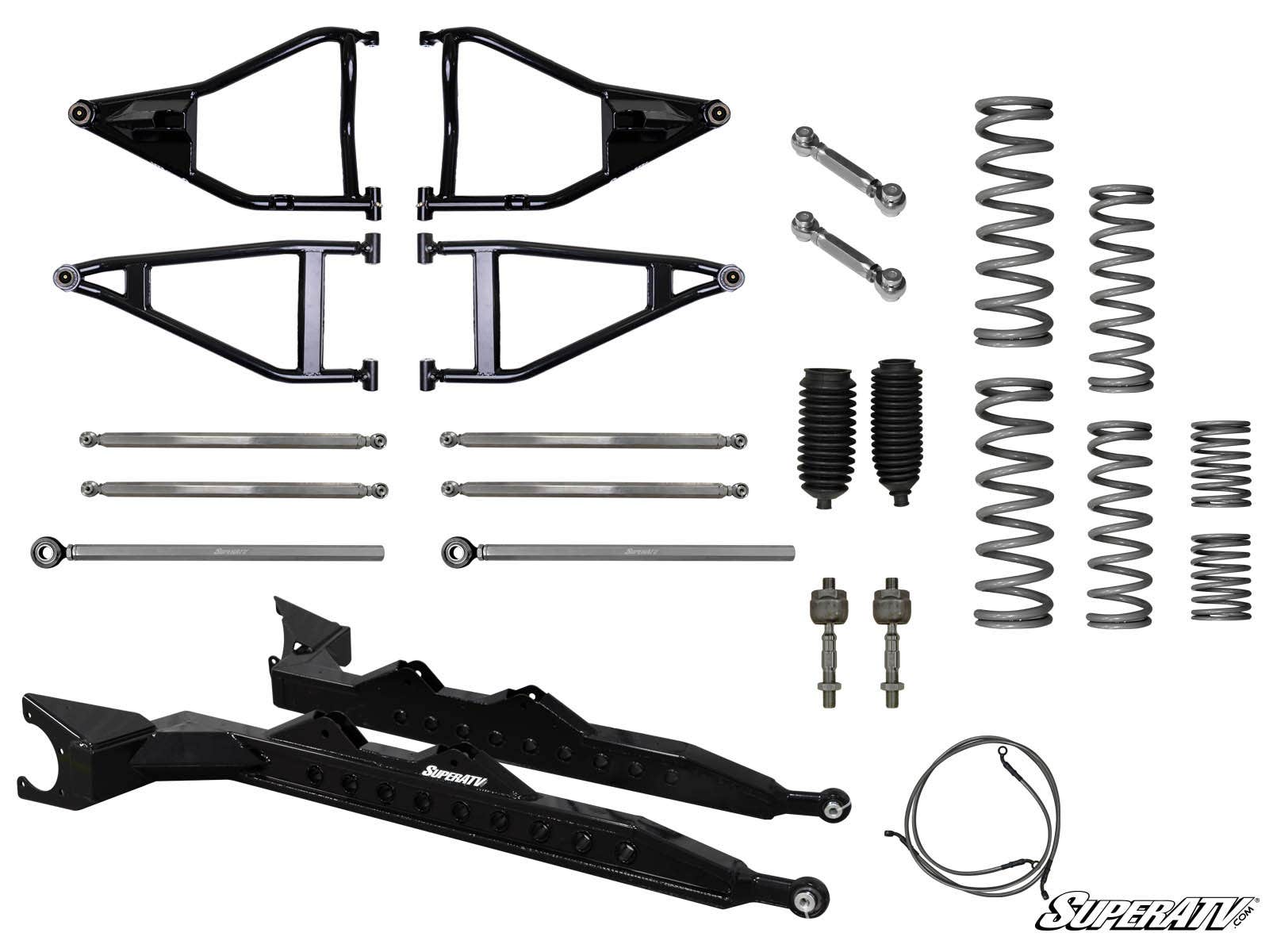 Photo of SuperATV Polaris RZR XP 1000 3" Chromoly Tubed Long Travel Kit by SuperATV - Premium Long Travel Suspension Kits for UTVs / Side by Sides