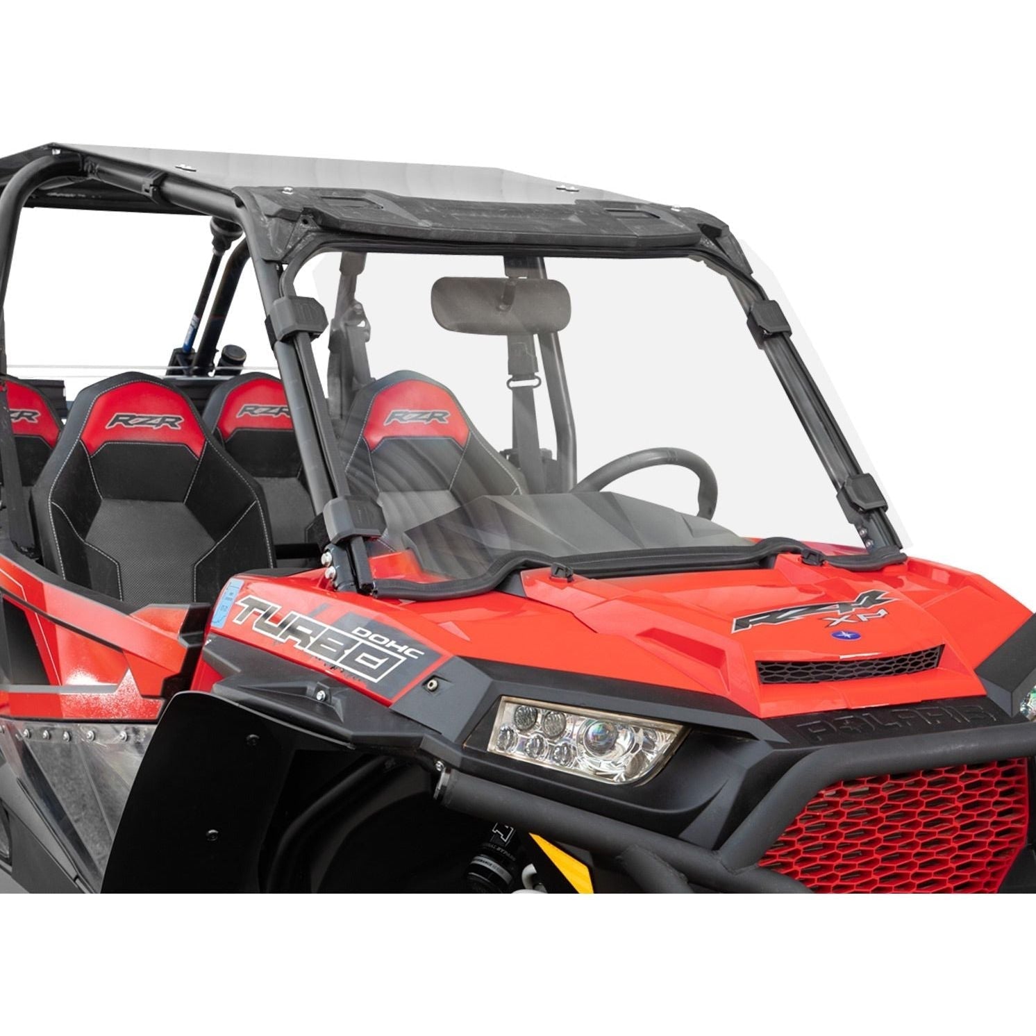 Photo of Polaris RZR XP Turbo Scratch Resistant Full Windshield by SuperATV - Premium Windshields for UTVs / Side by Sides