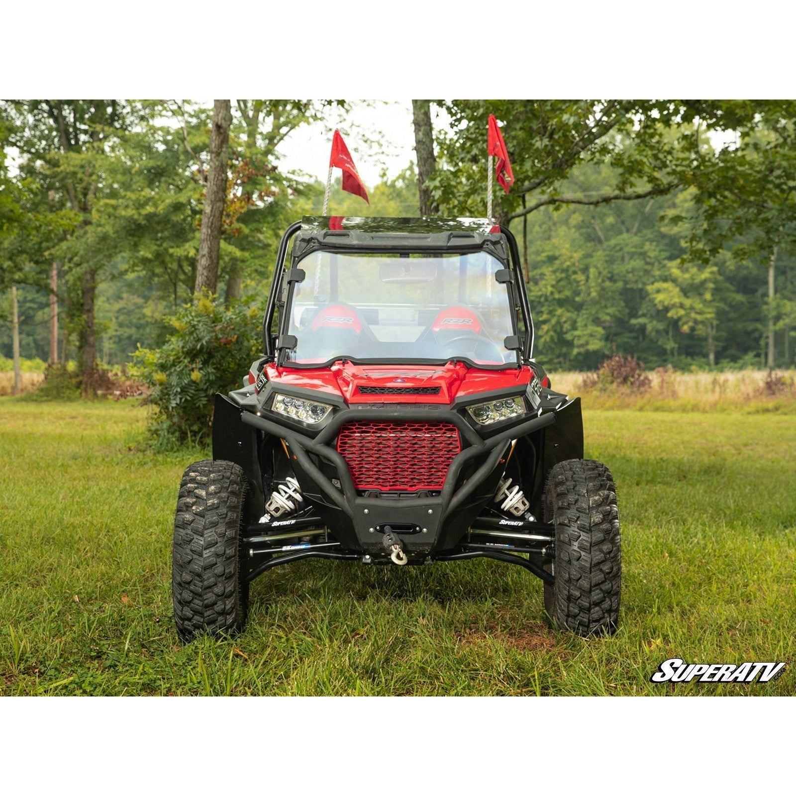 Photo of Polaris RZR XP Turbo Scratch Resistant Full Windshield by SuperATV - Premium Windshields for UTVs / Side by Sides